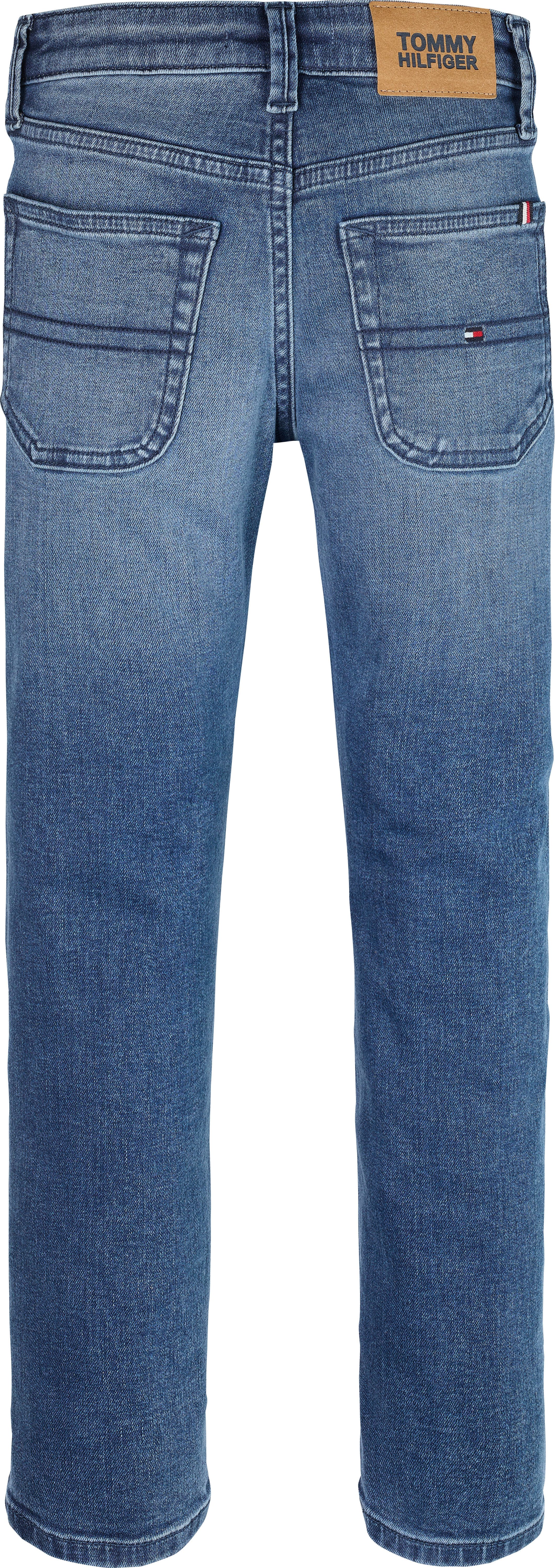 Tommy Hilfiger Straight jeans Modern straight voor kinderen tot 16 jaar, in lichte wassing