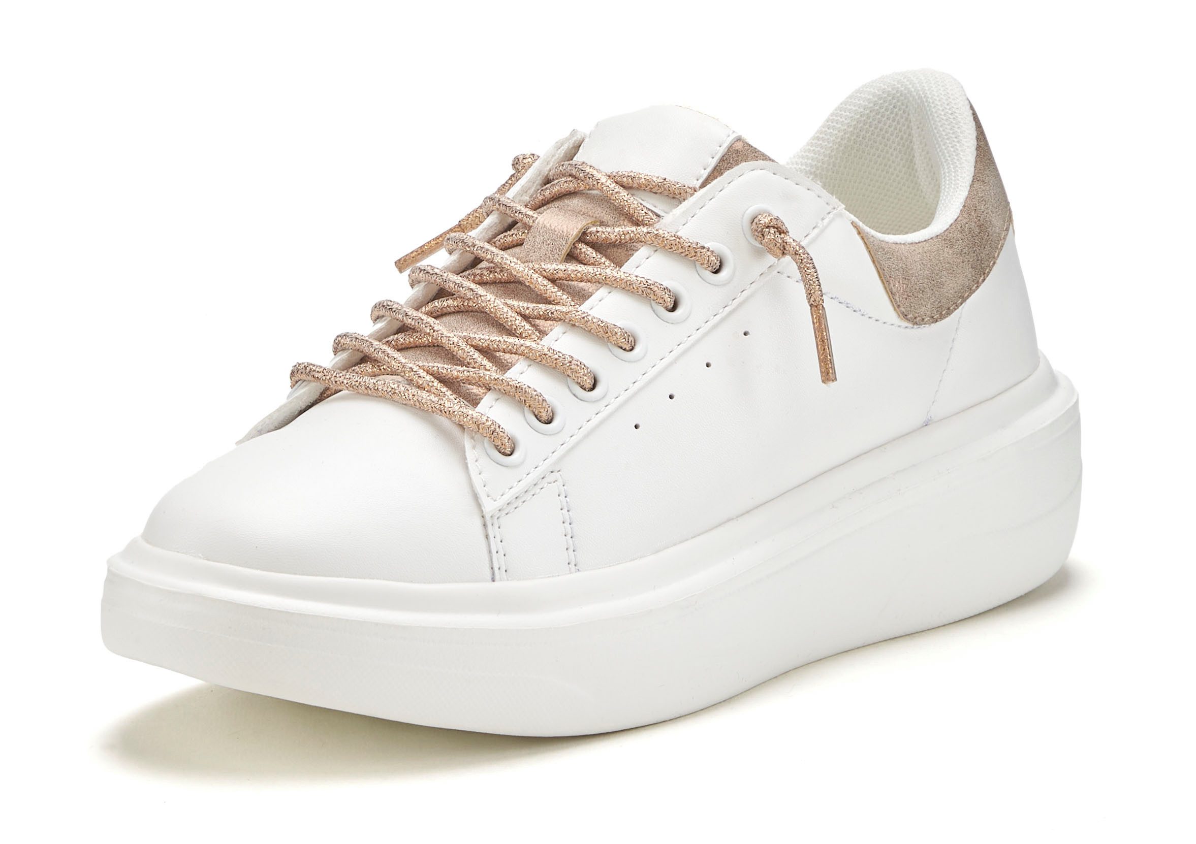 Lascana Sneakers Slip-on sneakers Slip-On sneaker met metallic details, vrijetijdsschoenen VEGAN