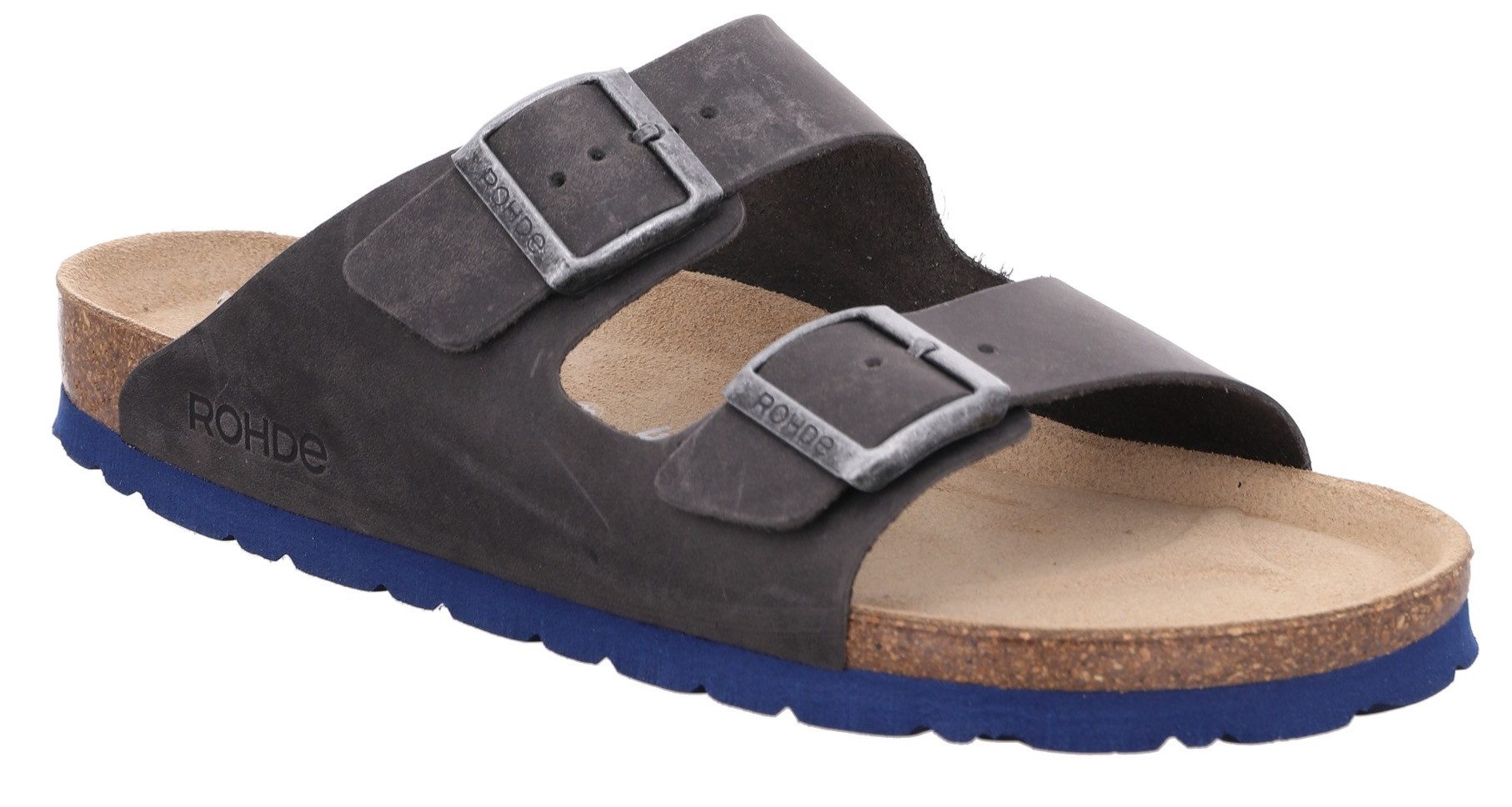 Rohde Slippers Grado Slippers, zomerschoen, tweesluiter, huisschoen met zacht voetbed heren slippers maat 44 grijs