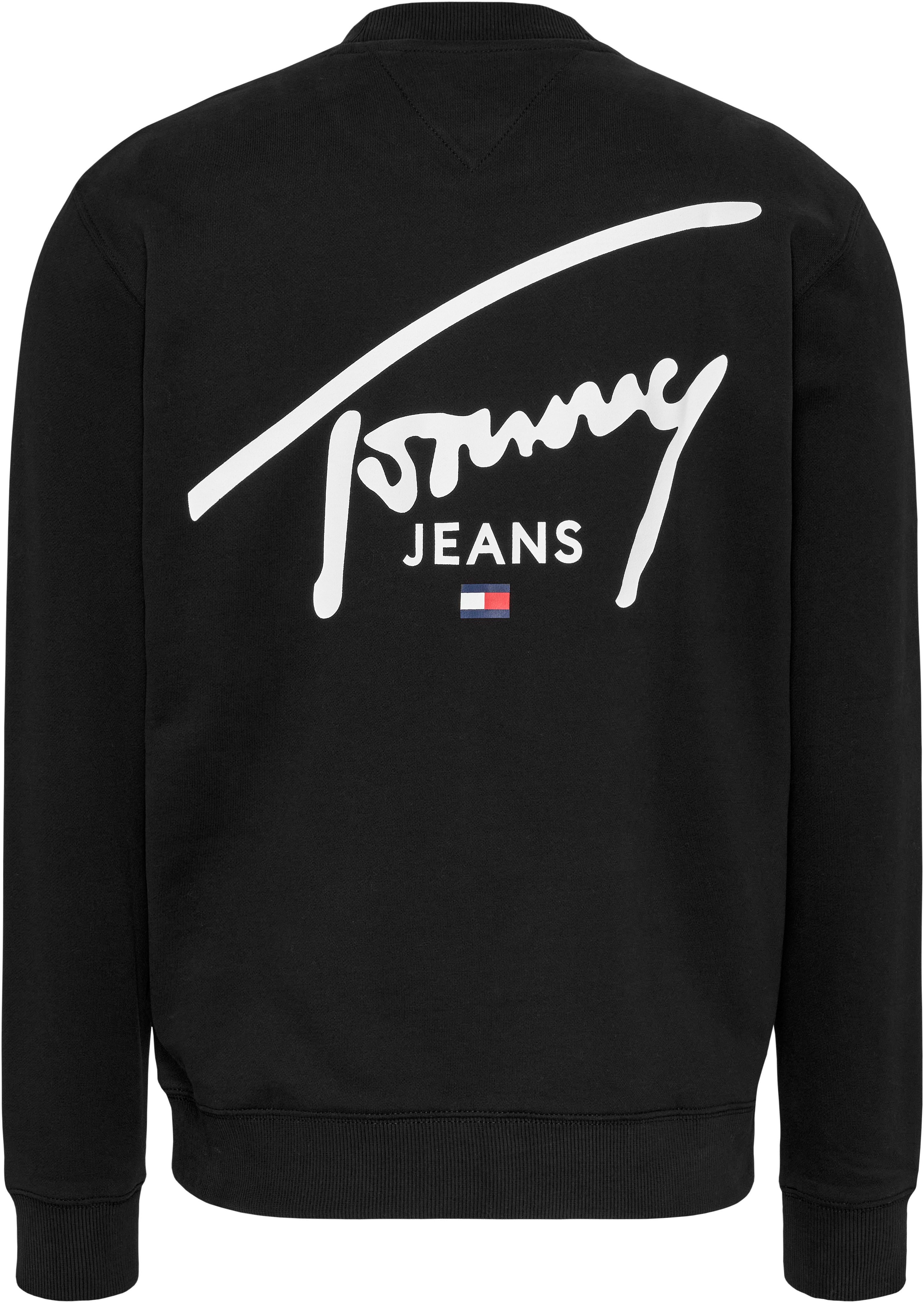 Tommy Jeans Plus Sweater TJM REG ENTRY GRAPHIC CREW EXT Grote maten met logo-inscriptie