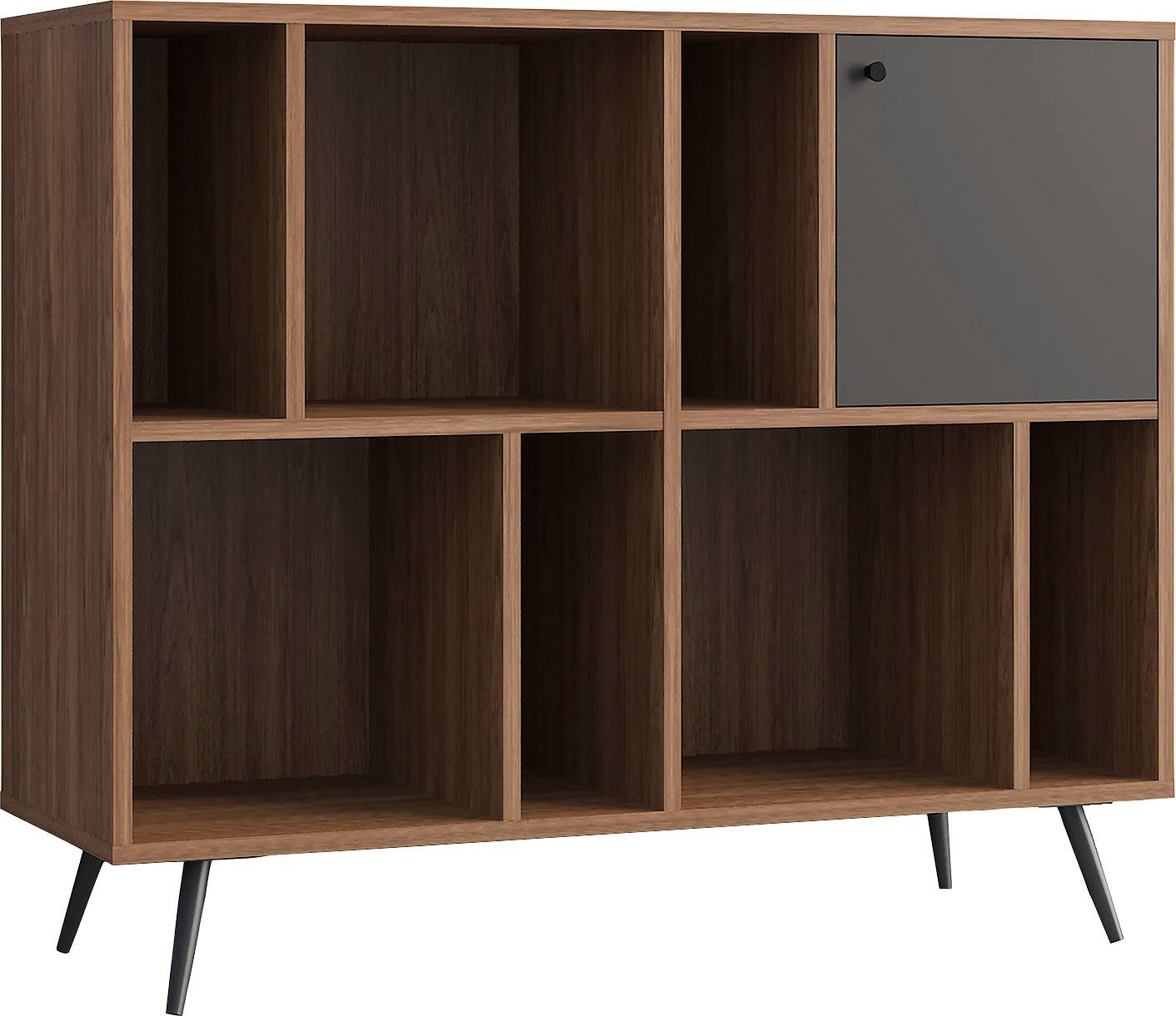 SalesFever Boekenkast in moderne walnootkleur