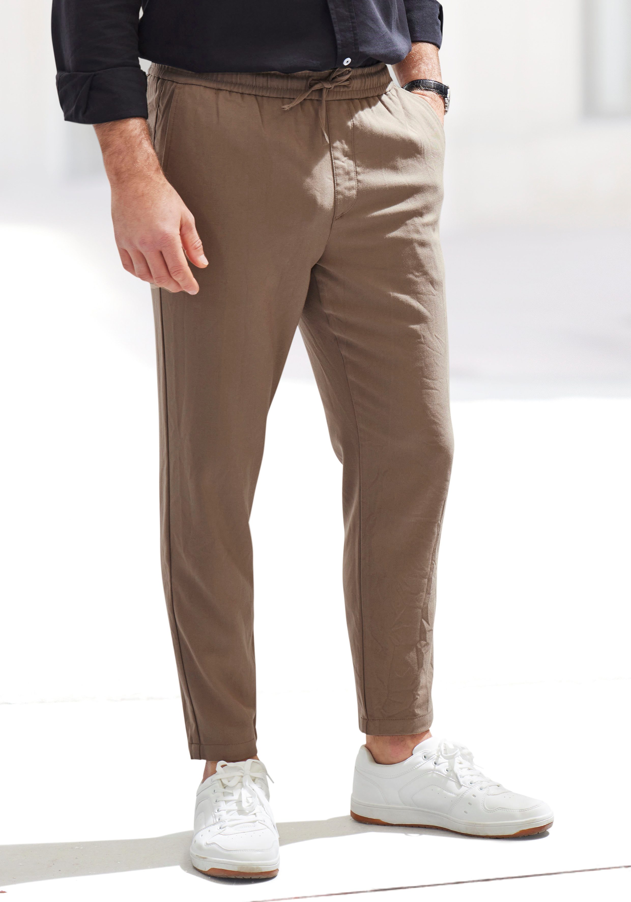 John Devin Jogpants Slim fit, van lichte weefkwaliteit