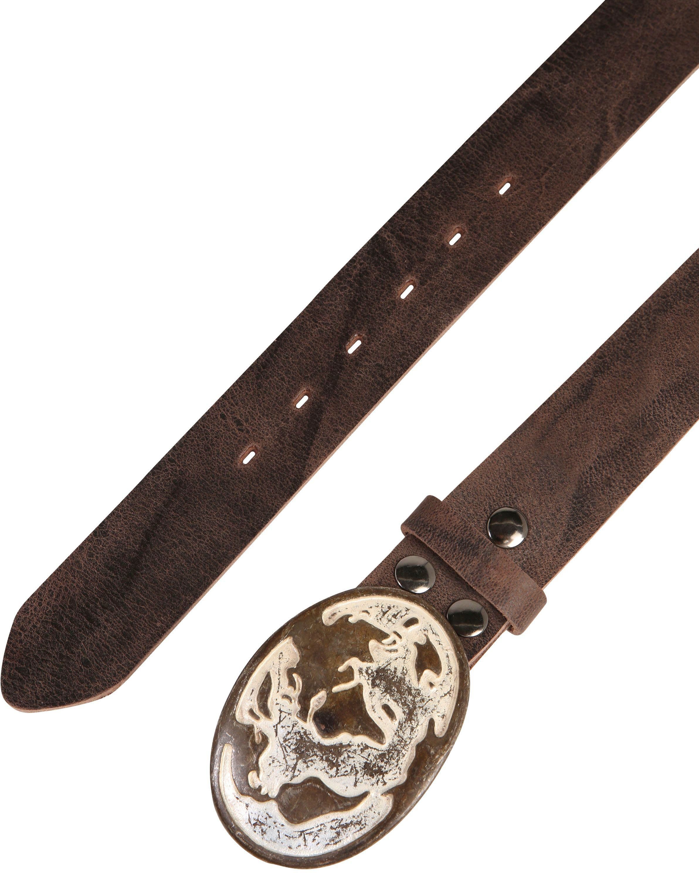 RETTUNGSRING by showroom 019° Leren riem met koppelgesp