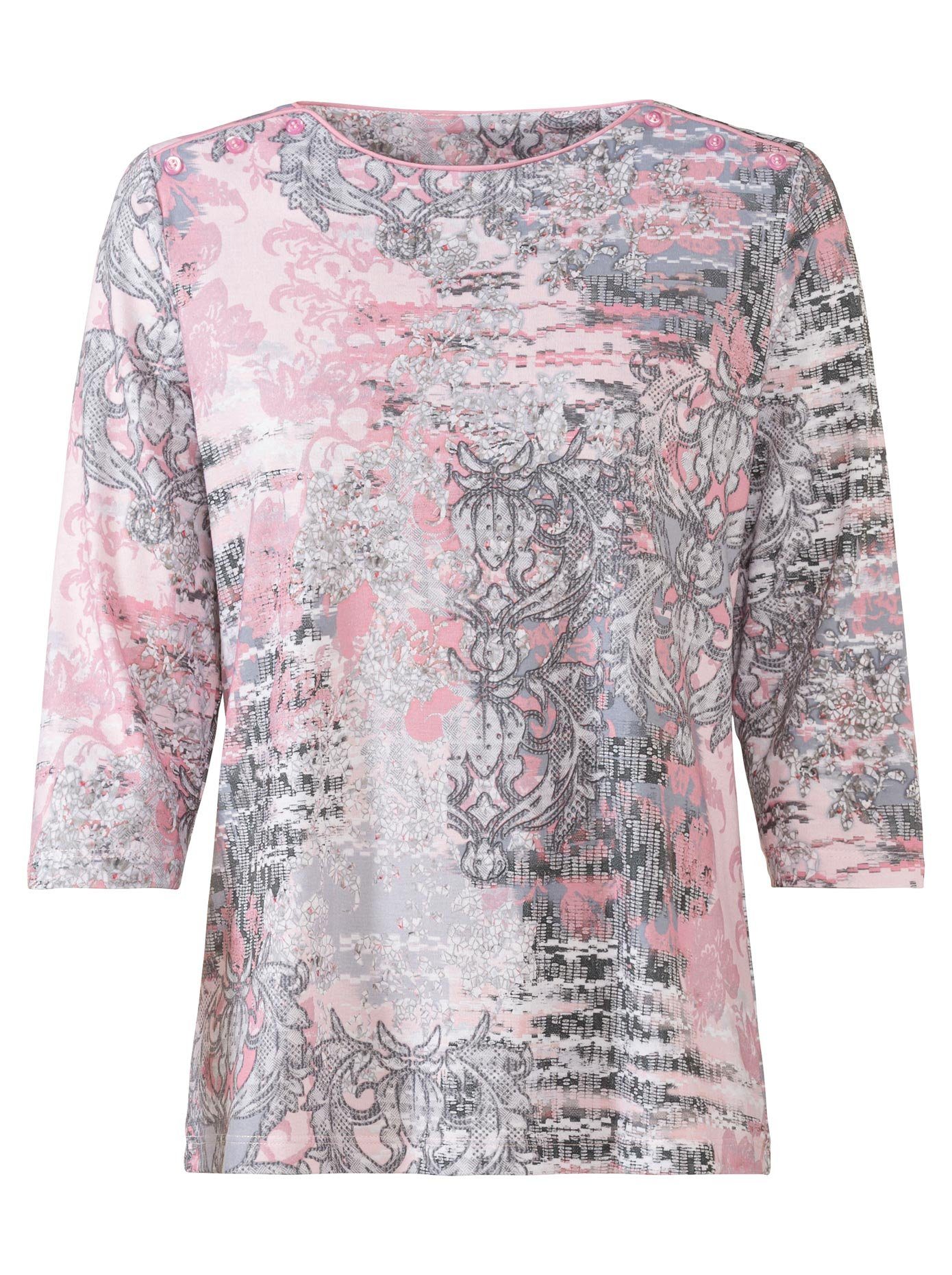 Classic Shirt met 3/4-mouwen Shirt (1-delig)