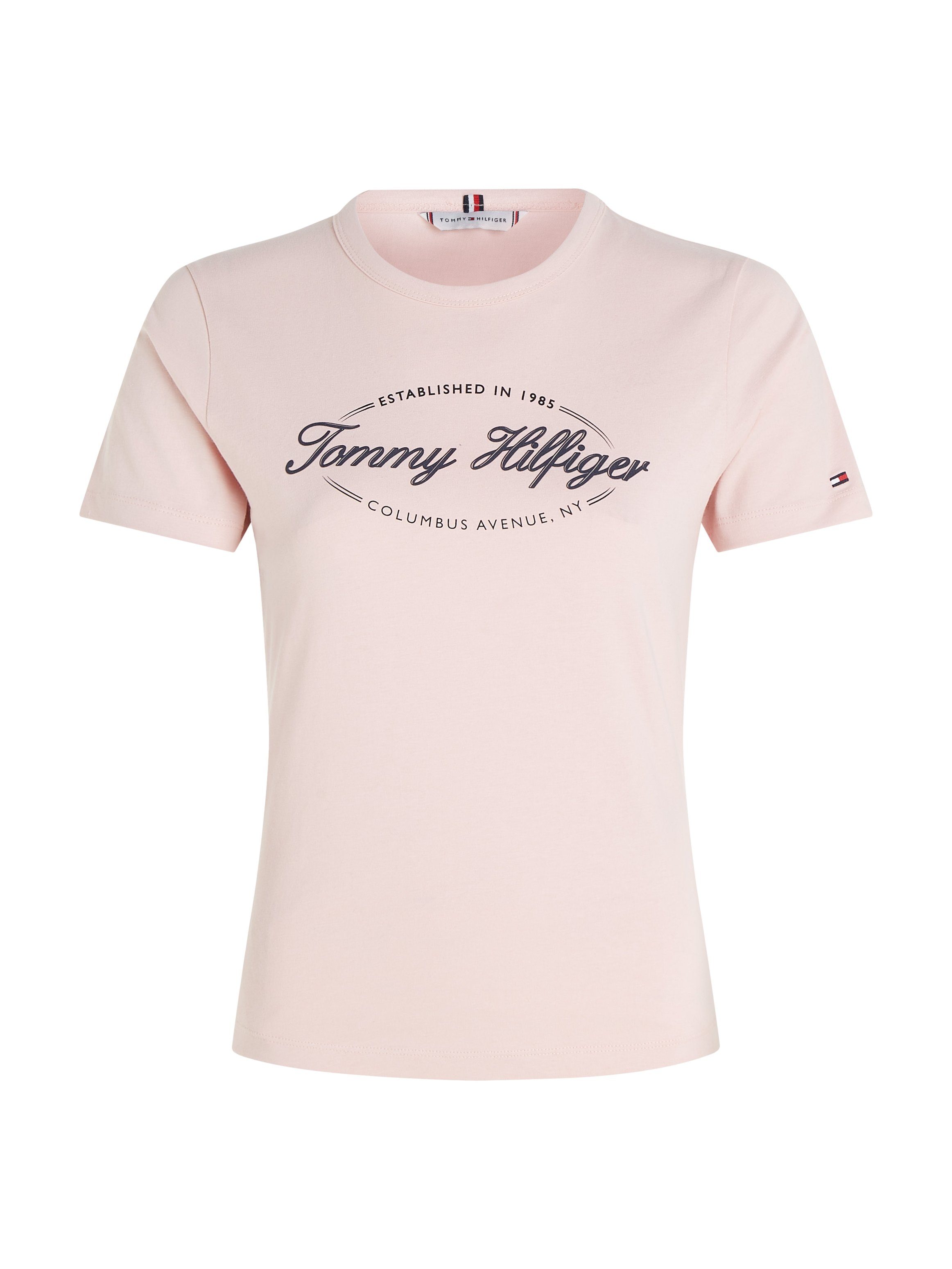 Tommy Hilfiger Shirt met ronde hals SLIM HILFIGER SCRIPT C-NK SS