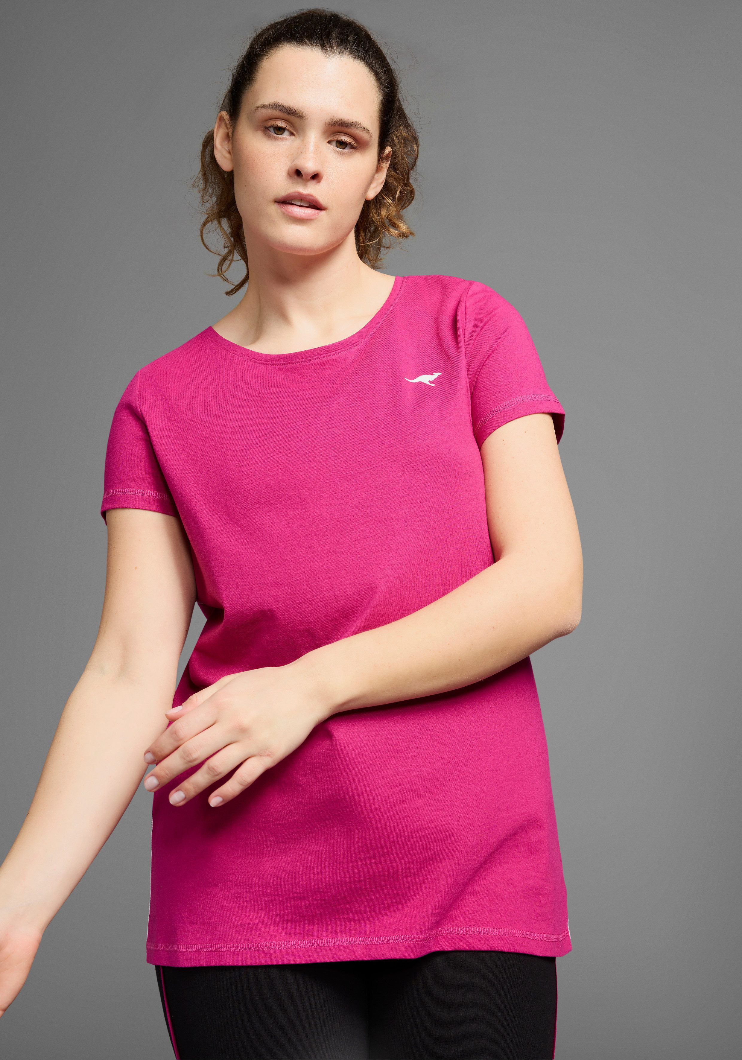 KangaROOS Lang shirt Korte mouw, figuuraccentuerende pasvorm (2-delig, Set van 2)