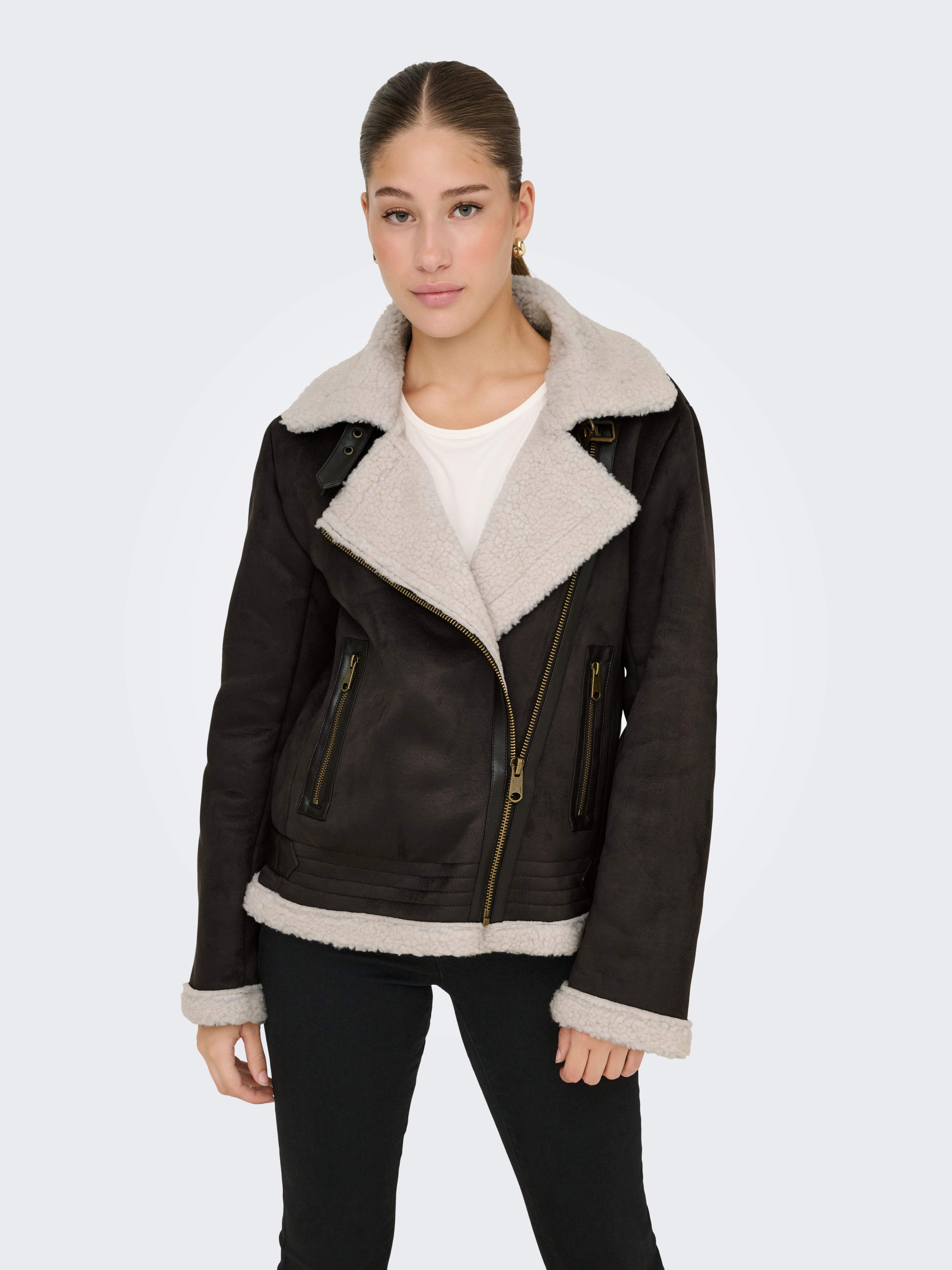 Only Imitatieleren jack ONLNEWDIANA AVIATOR JACKET CC OTW