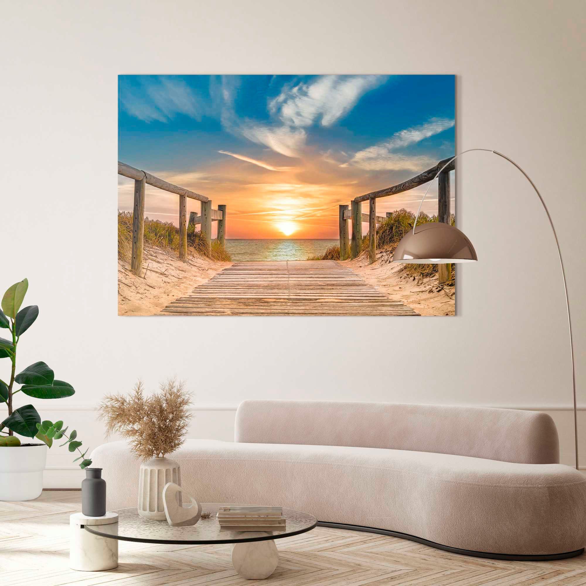 Reinders! Decoratief paneel Zonsondergang aan het strand