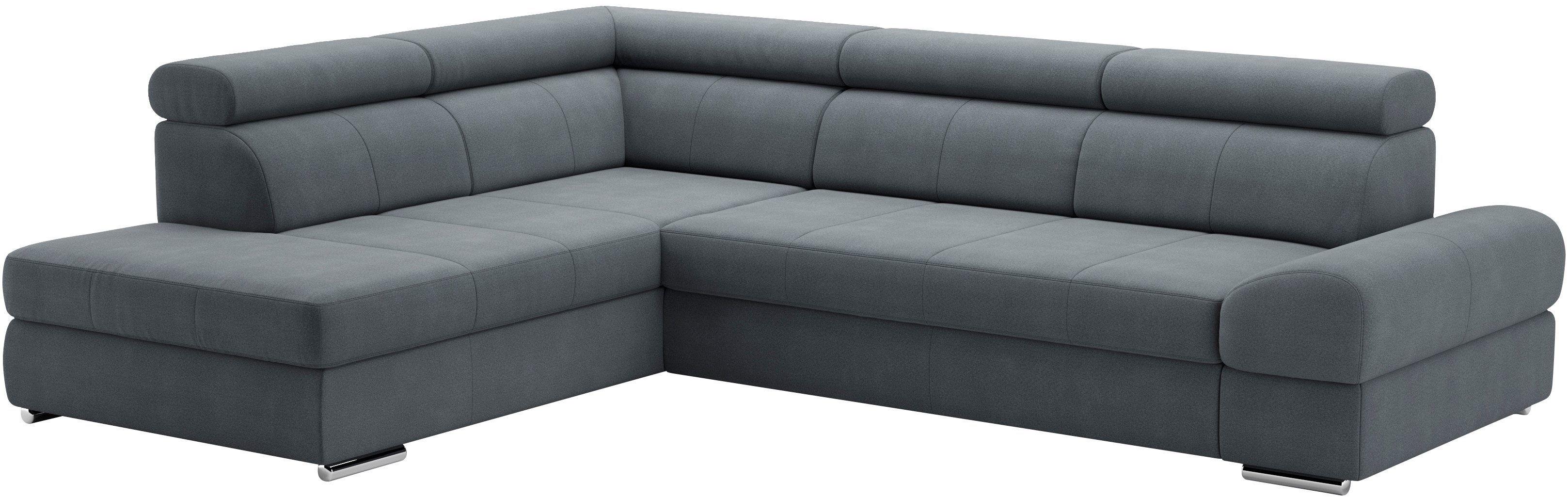sit&more Hoekbank Broadway L-vorm met verstelbare hoofdsteunen, naar keuze met slaapfunctie