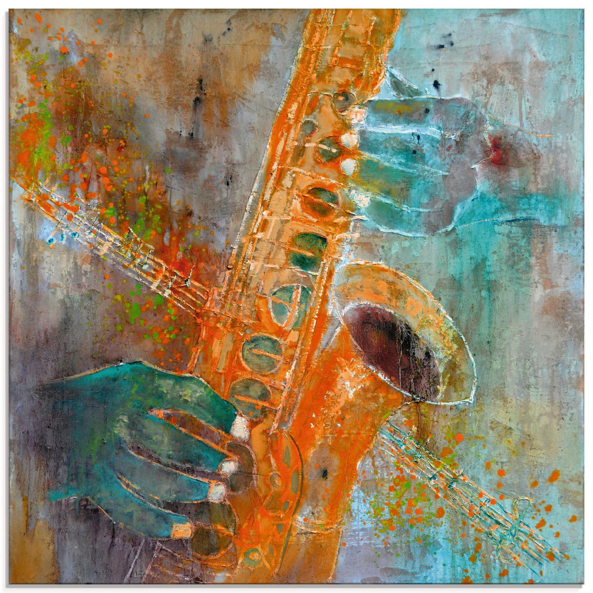 Artland Print op glas Een saxofoon (1 stuk)