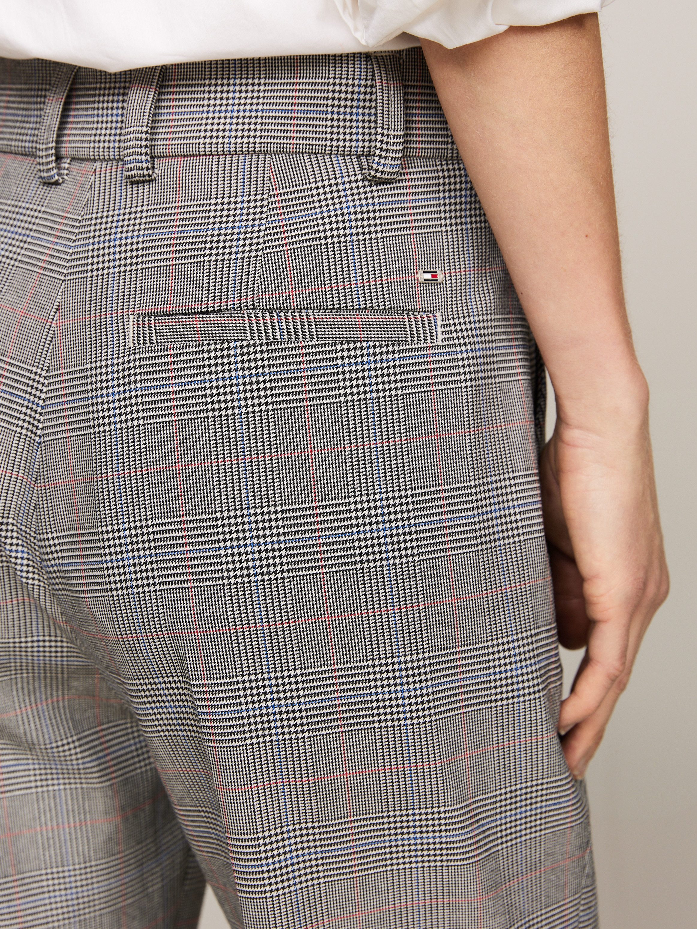 Tommy Hilfiger Geweven broek POW CHECK SLIM STRAIGHT PANT (Global Serie TH VROUWEN)