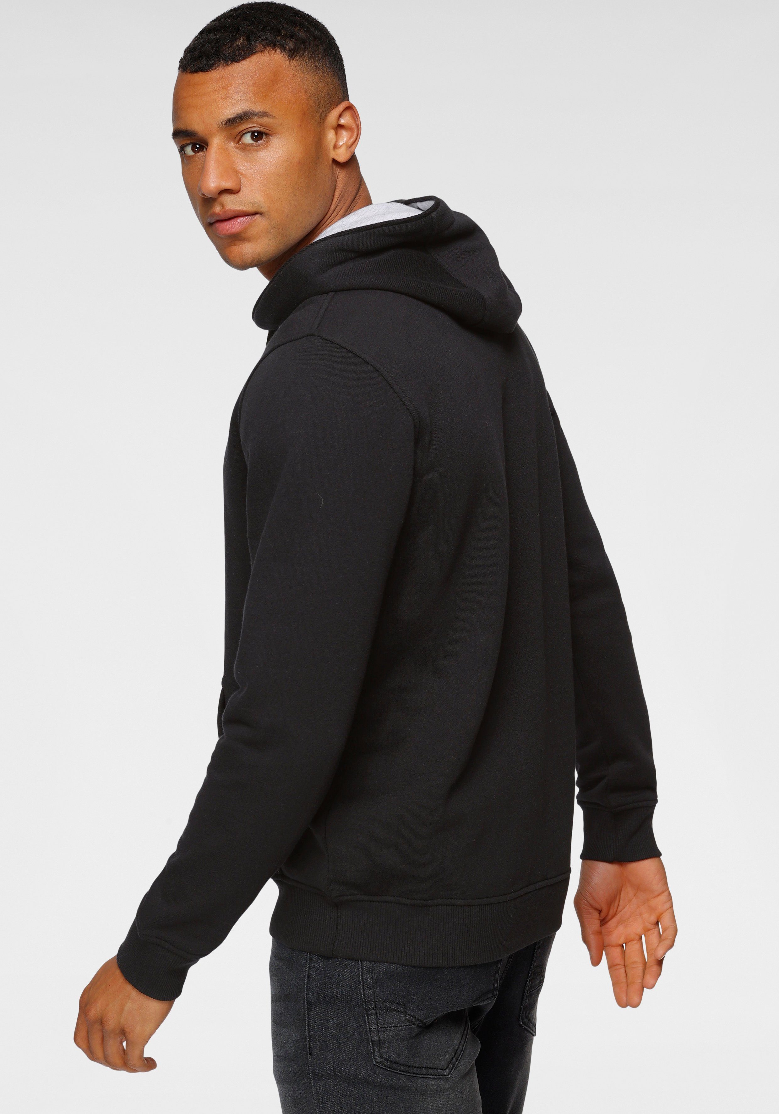 Bruno Banani Hoodie smalle pasvorm, bedrukt ontwerp, van katoenmix