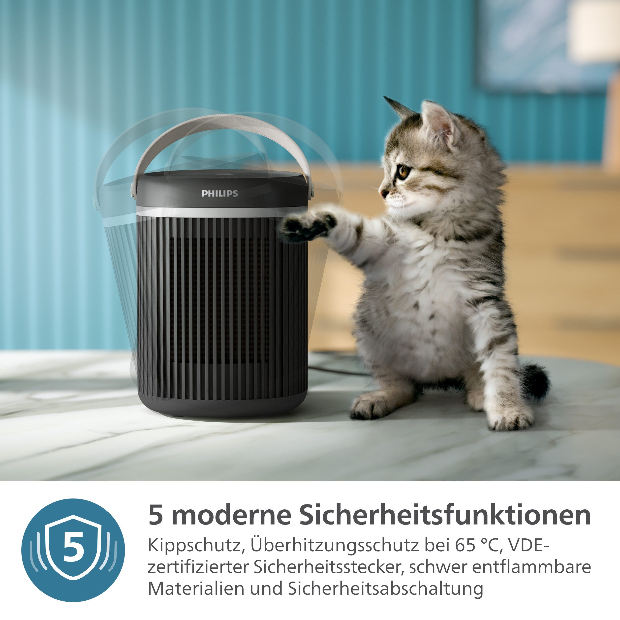 Philips Ventilatorkachel Van keramiek, compact 3000 Series CX3120/01, bespaart tot 50% energie