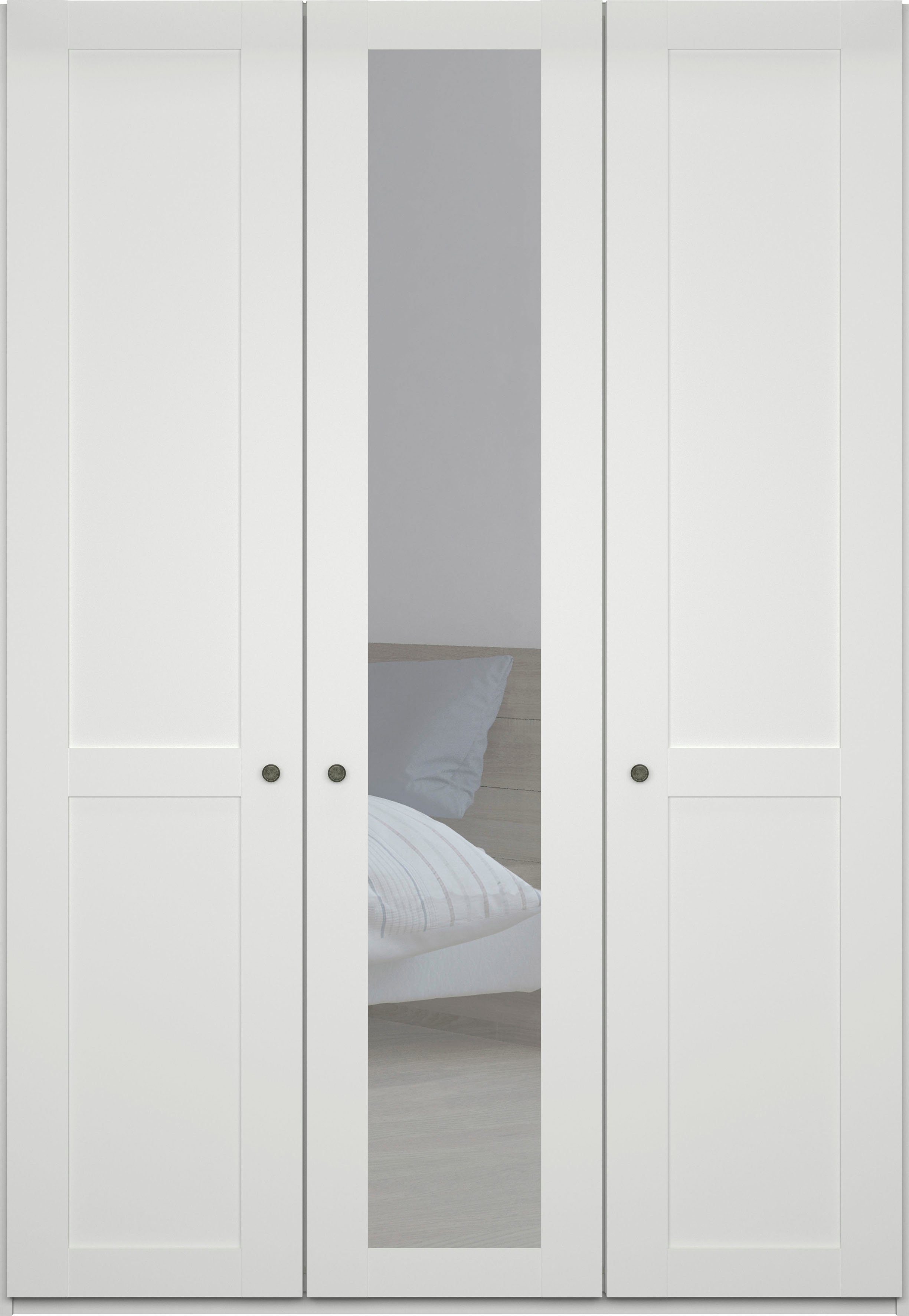 WIEMANN Draaideurkast Göteborg, met 95° openingshoek, made in Germany inclusief spiegel en deurdemper, moderne landelijke stijl