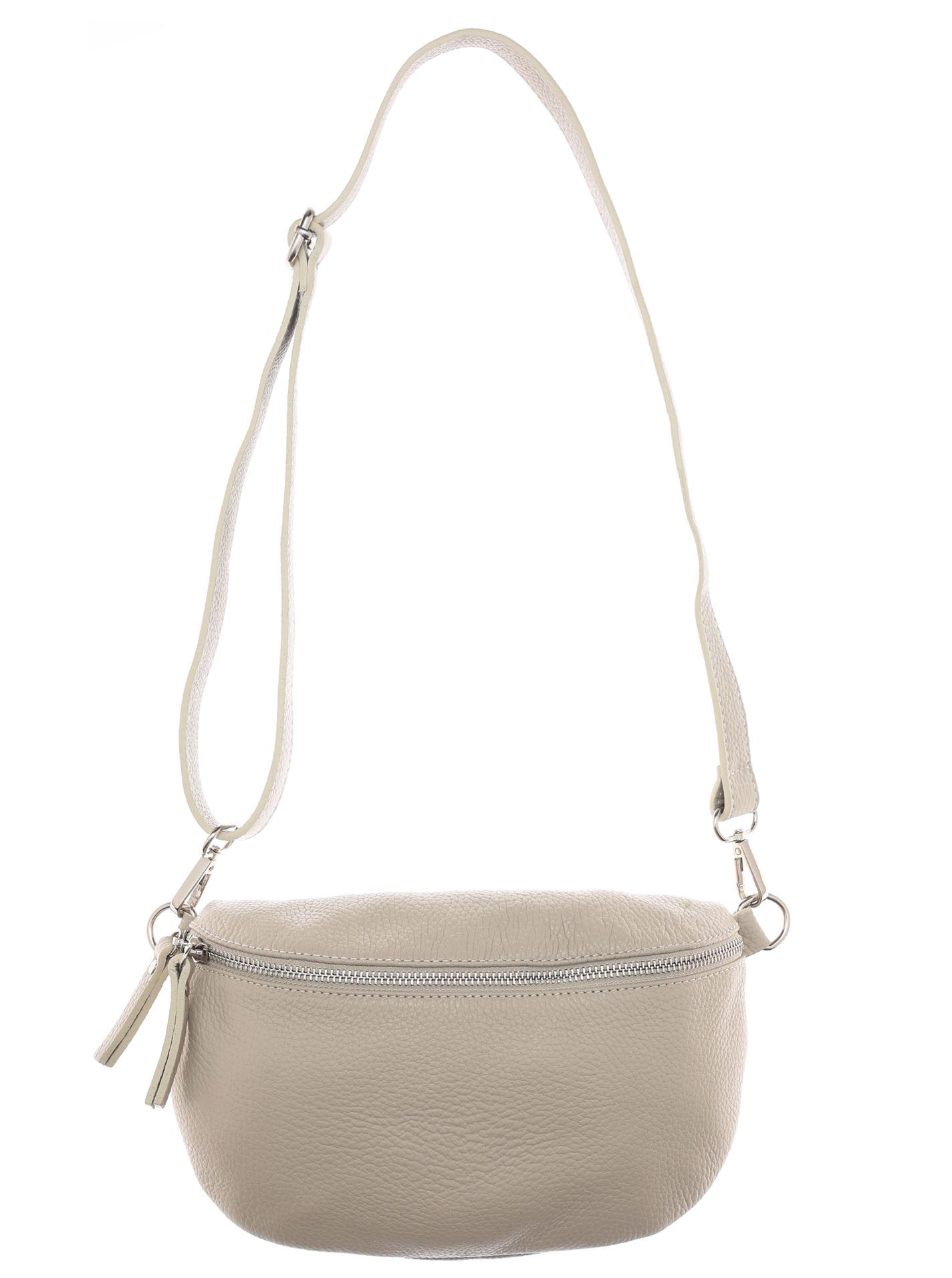 Zwillingsherz Schoudertas XXL Crossbody Bag Leder Grote schoudertas met rits