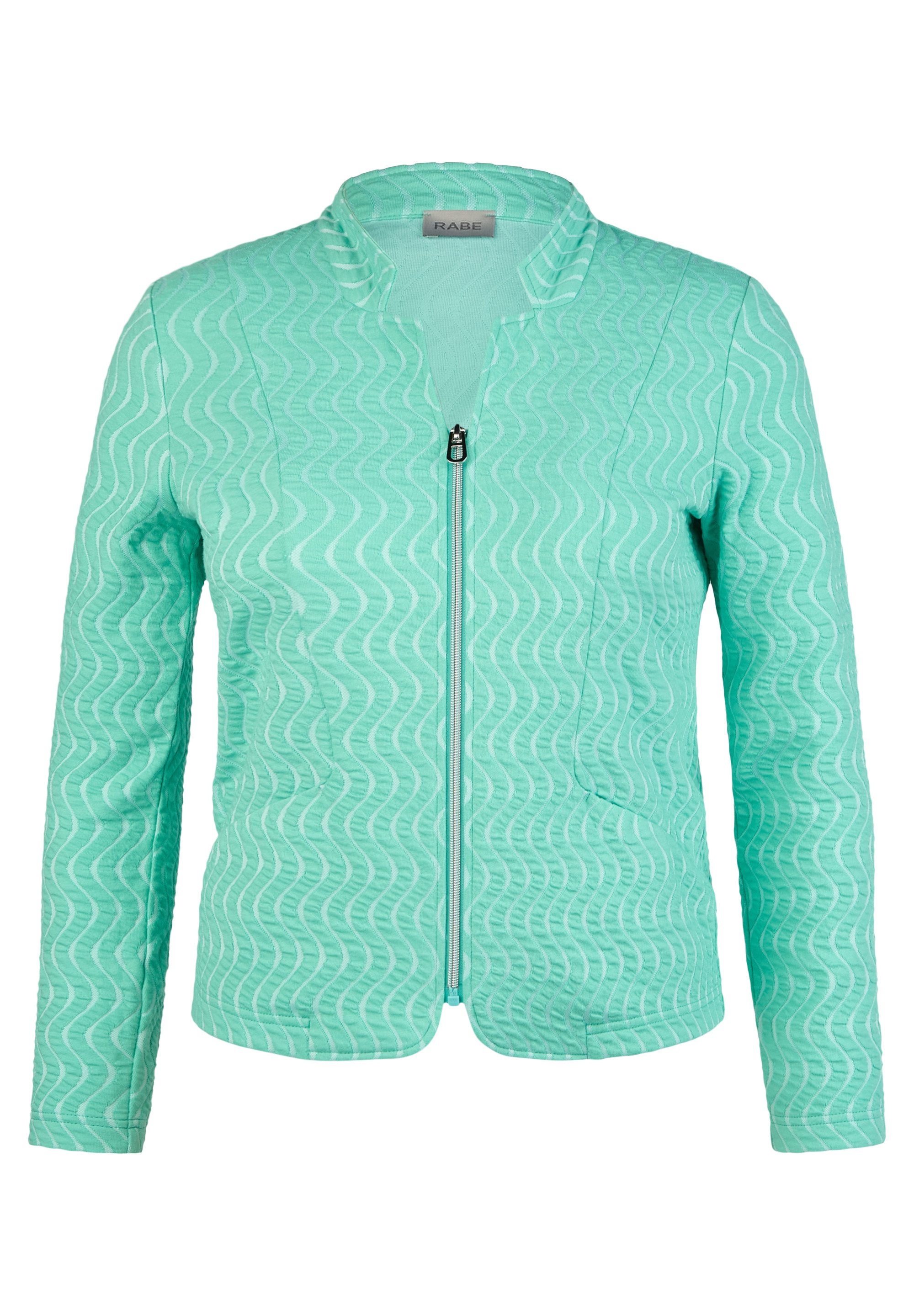 Rabe Kort jack met rits en allover-patroon
