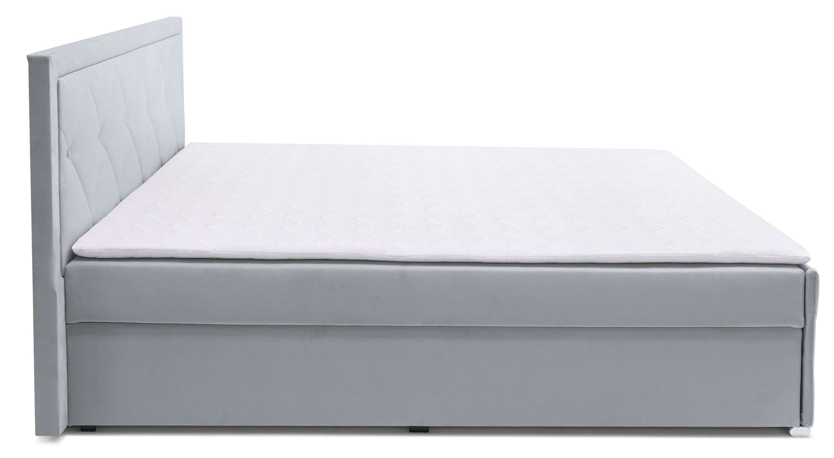 Leonique Boxspring Alfie, bestseller! Inclusief bedlade & topper Optioneel met knoopstiksels of strassstenen, H2, H3 en H4 verkrijgbaar