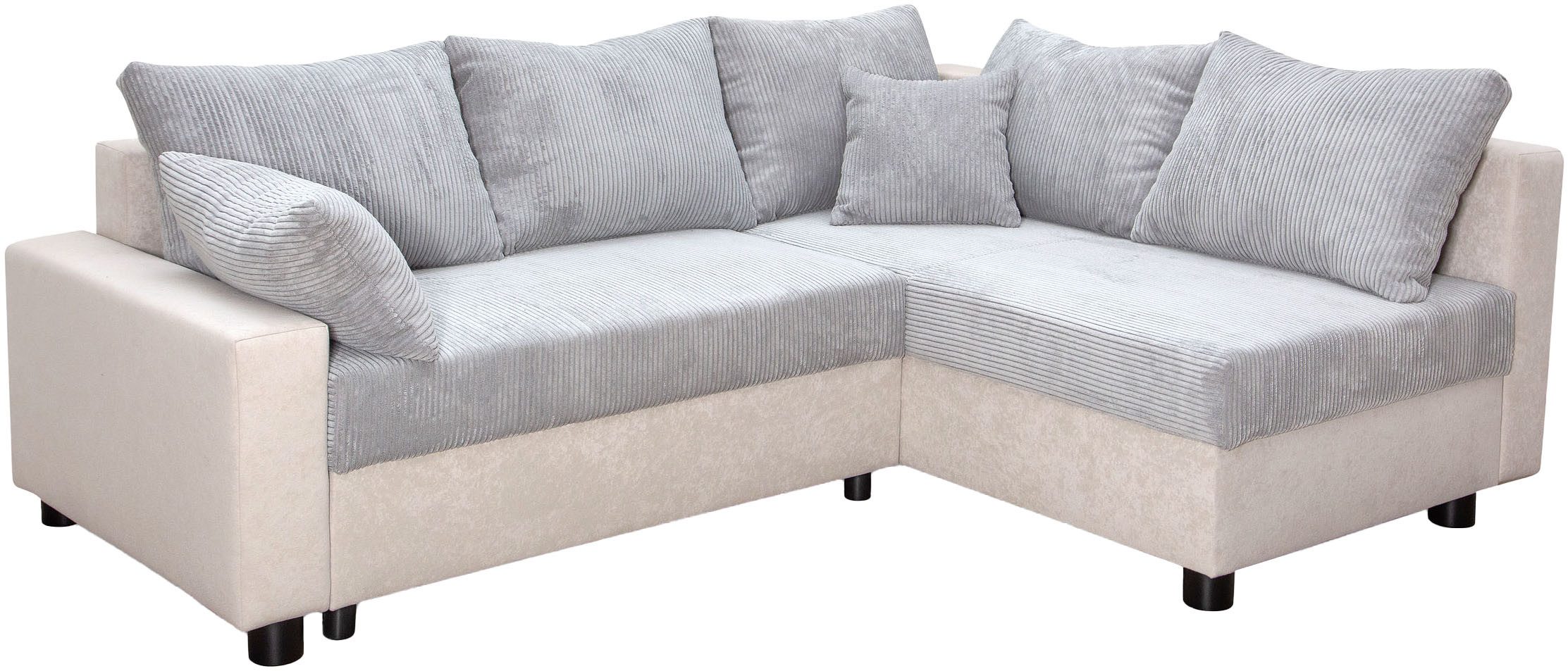 COLLECTION AB Hoekbank Parma L-vorm met slaapfunctie en bedlade, inclusief kussens, bonell-federkern