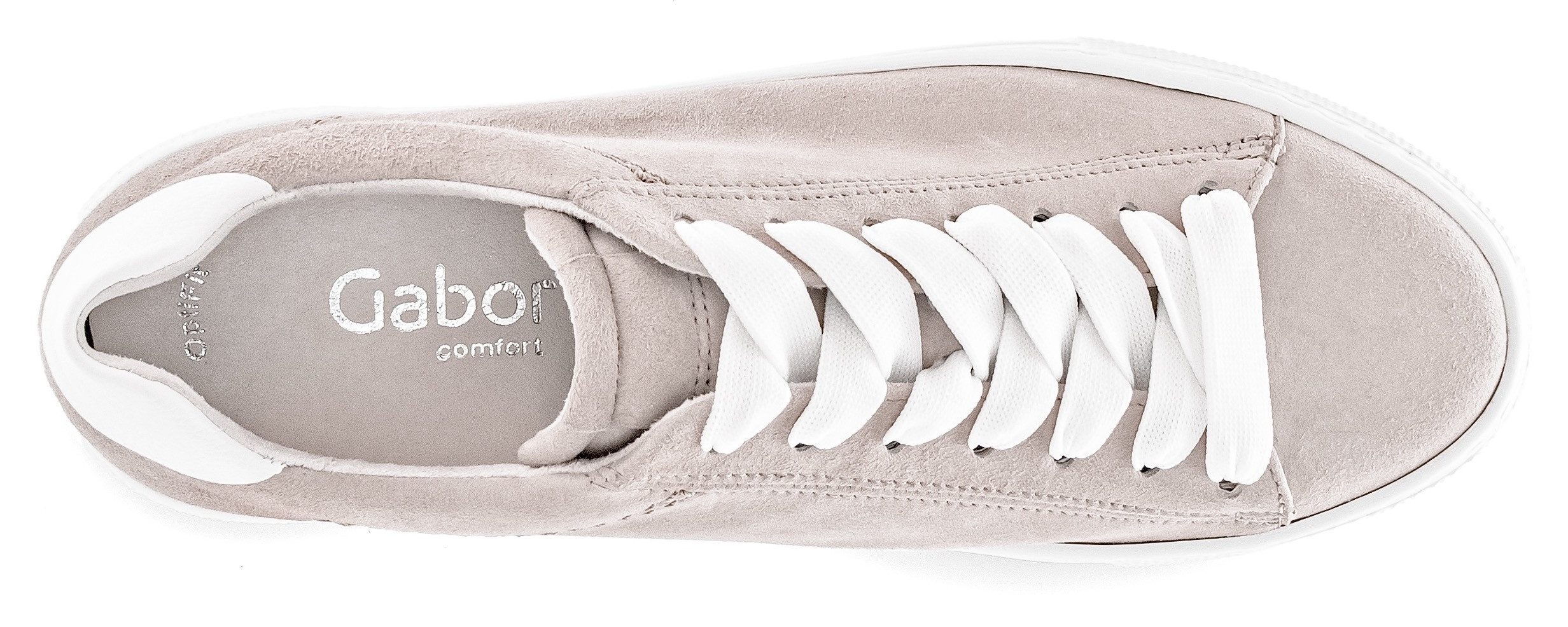 Gabor Plateausneakers Florence , vrijetijdsschoen, lage schoen, veterschoen met decoratieve stiksels, g-breedte