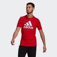adidas performance t-shirt essentials big logo rood