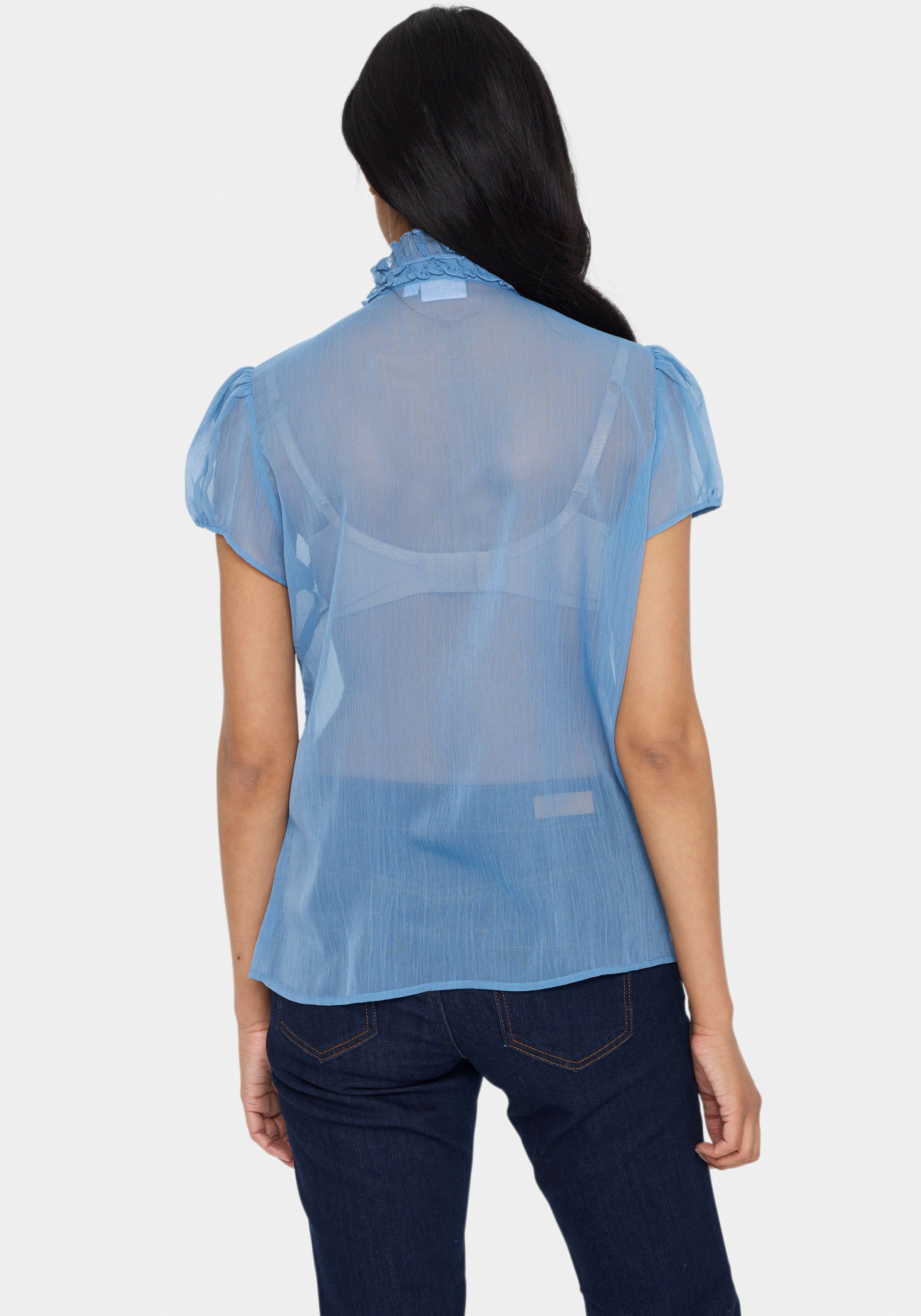 Saint Tropez Blouse met ruches LiljaSZ Crinkle SS Shirt