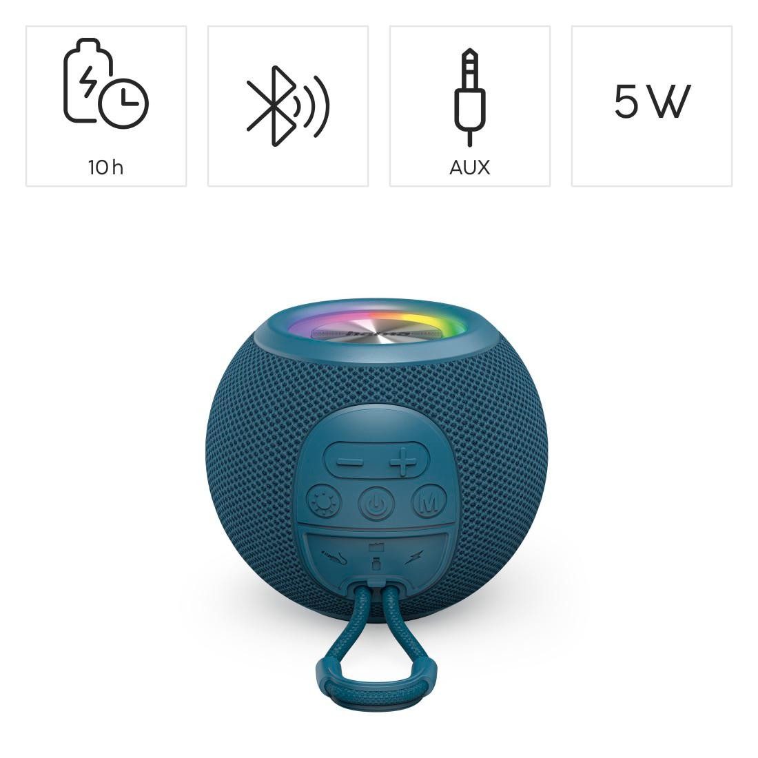 Hama Bluetooth luidspreker Bluetooth®-luidspreker "Ball Shape Speaker", 5 lichtmodi, 5W