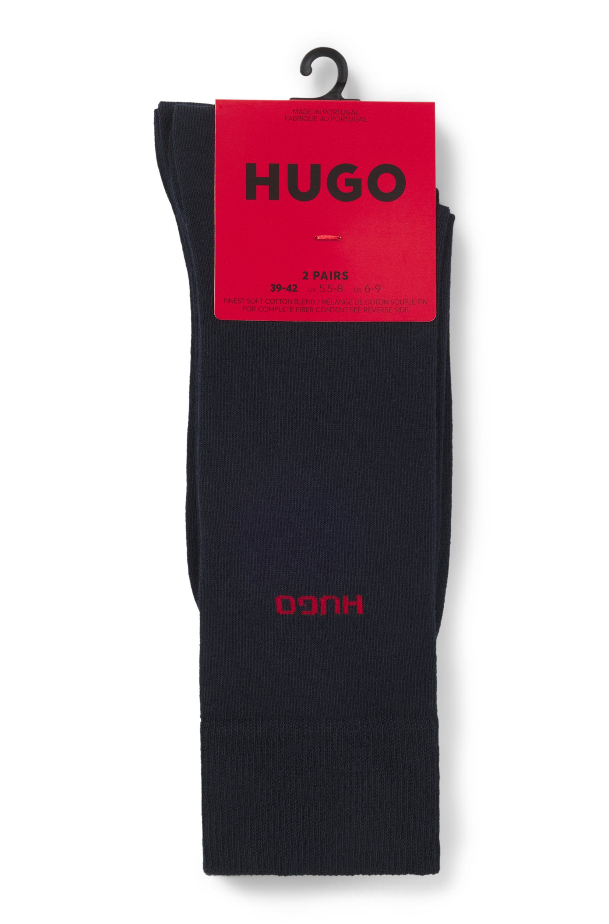 HUGO underwear Business-sokken 2P RS Uni CC met contrasterende hugo logo-opschrift (2 paar, Set van 2)