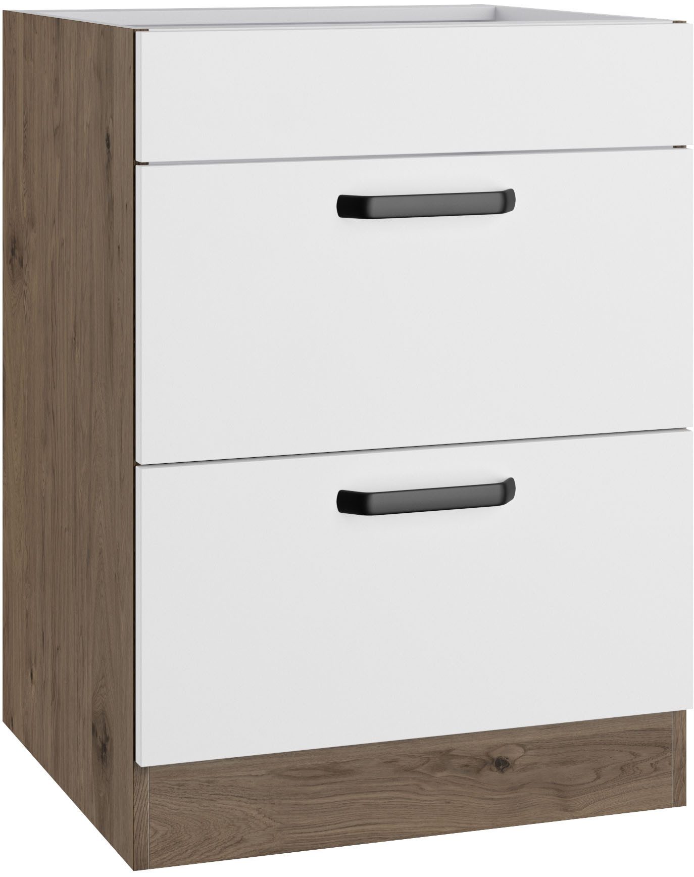 wiho Küchen Ombouwkast voor fornuis Elba Breedte 60 cm ombouwkasten wit