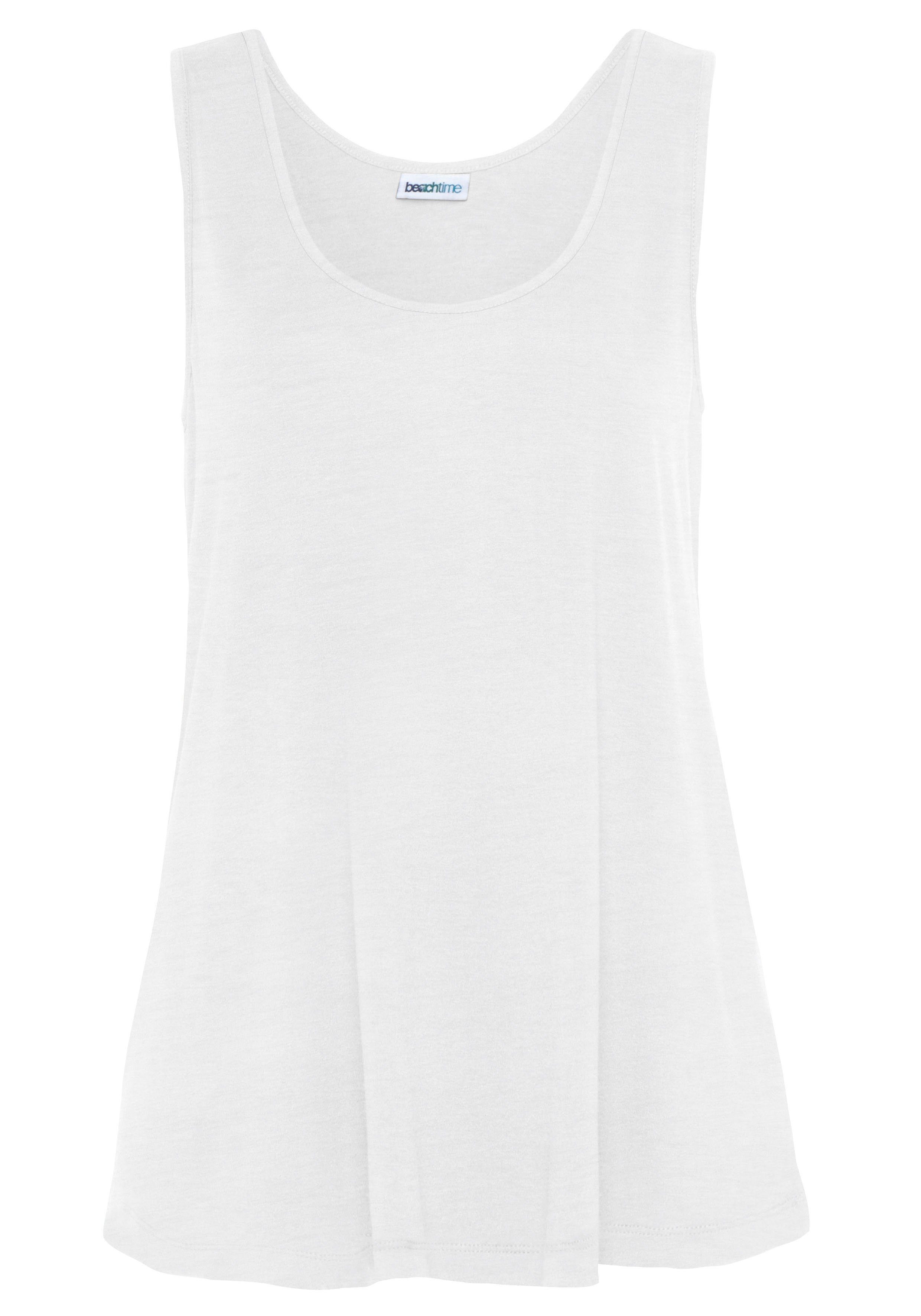 Beachtime Tanktop met bloemenprint, losse zomertops van jersey (Set van 2)
