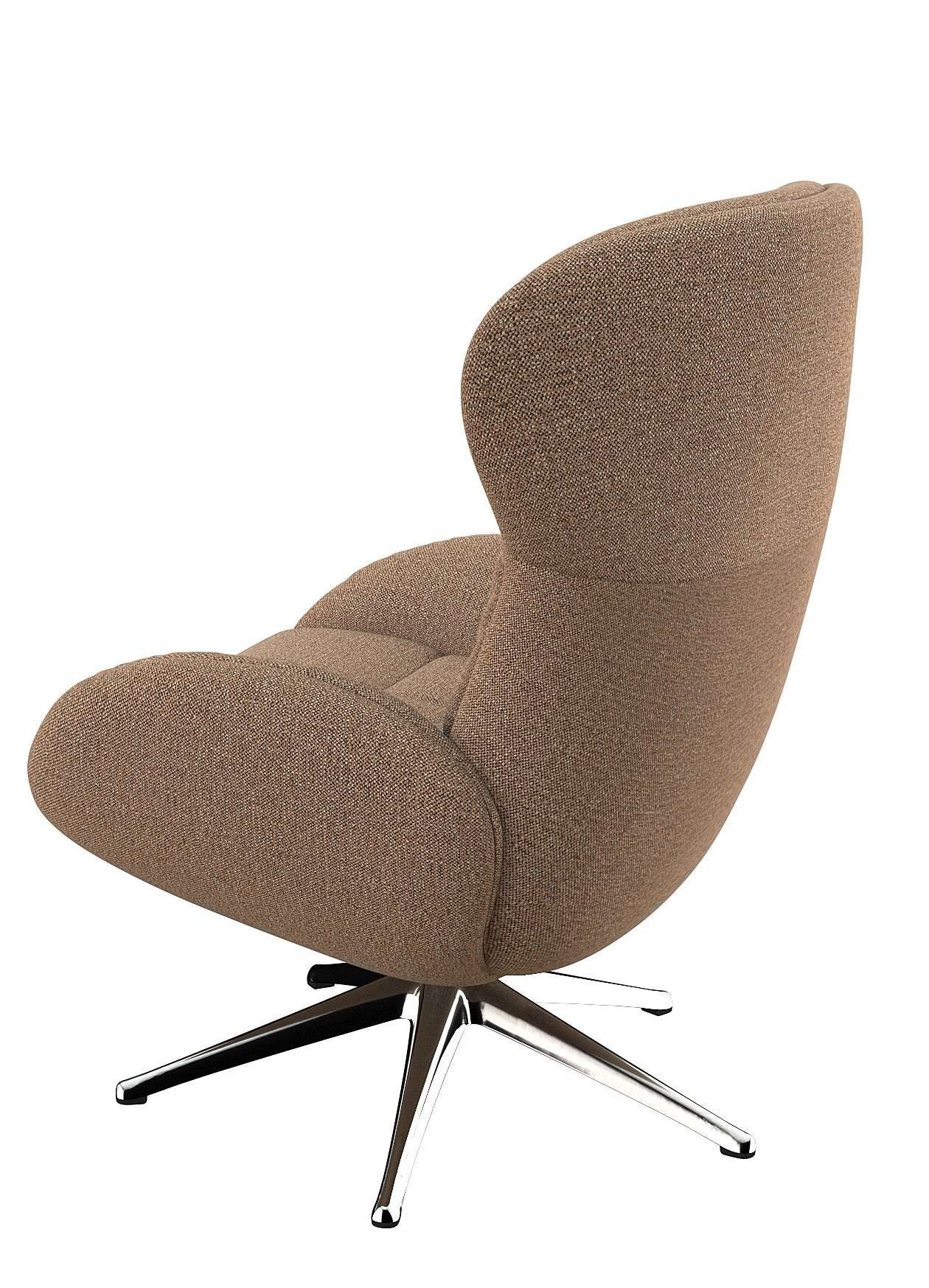 FLEXLUX Relaxfauteuil Haze, TV-stoel, fauteuil, stoffeerstoel Rugdeelverstelling, draaibaar, voet van aluminium