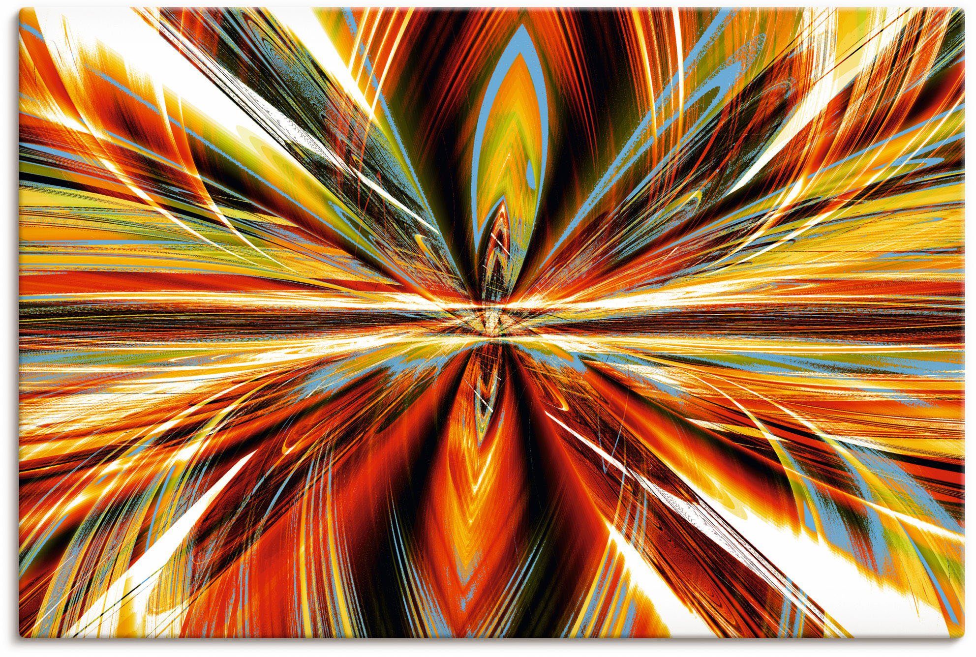 Artland Artprint Vuurkorf als artprint van aluminium, artprint voor buiten, artprint op linnen in verschillende maten foto schilderijen oranje