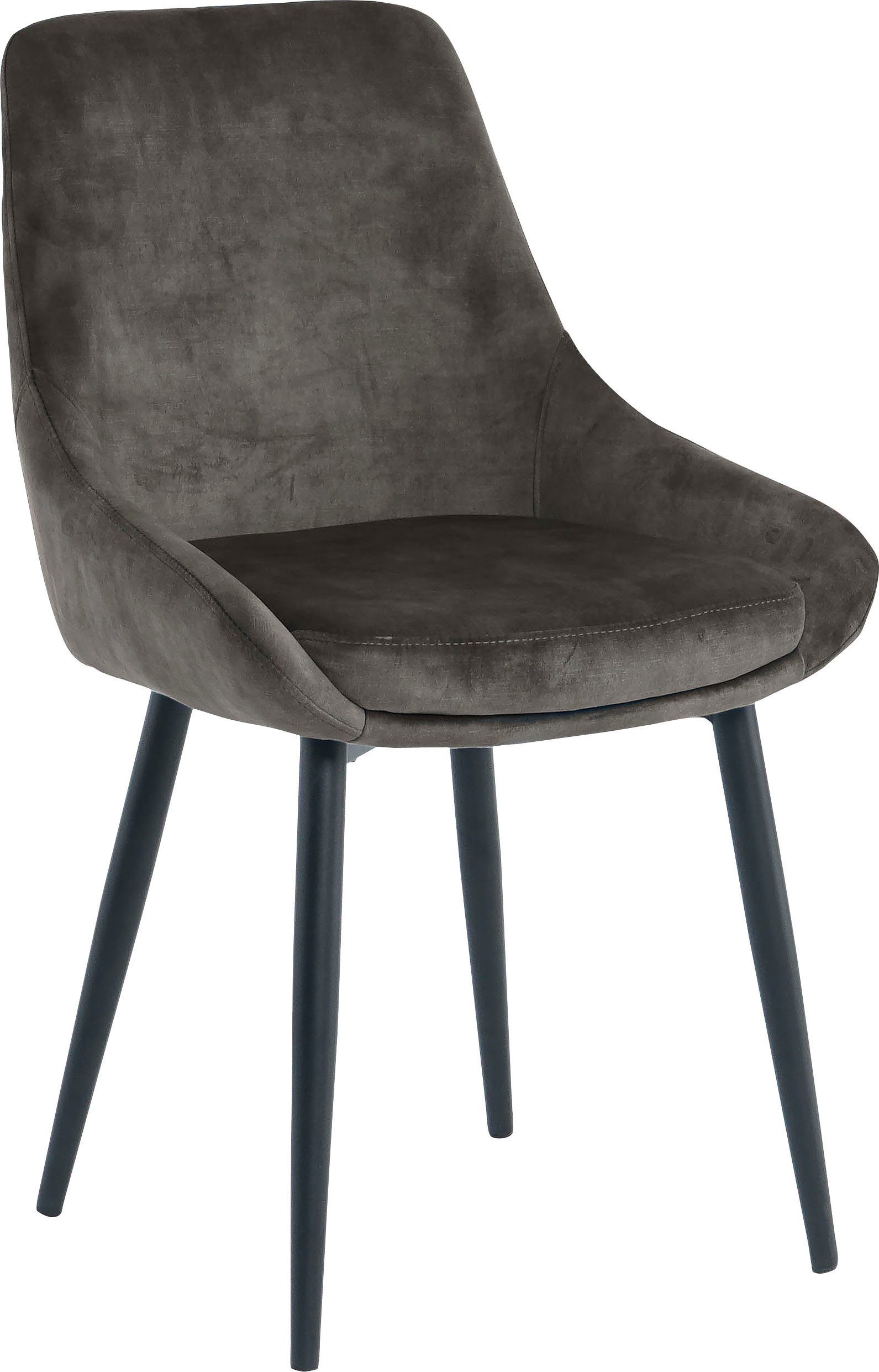 SIT Stoel glamoureuze bekleding in fluwelige look (set, 2 stuks)