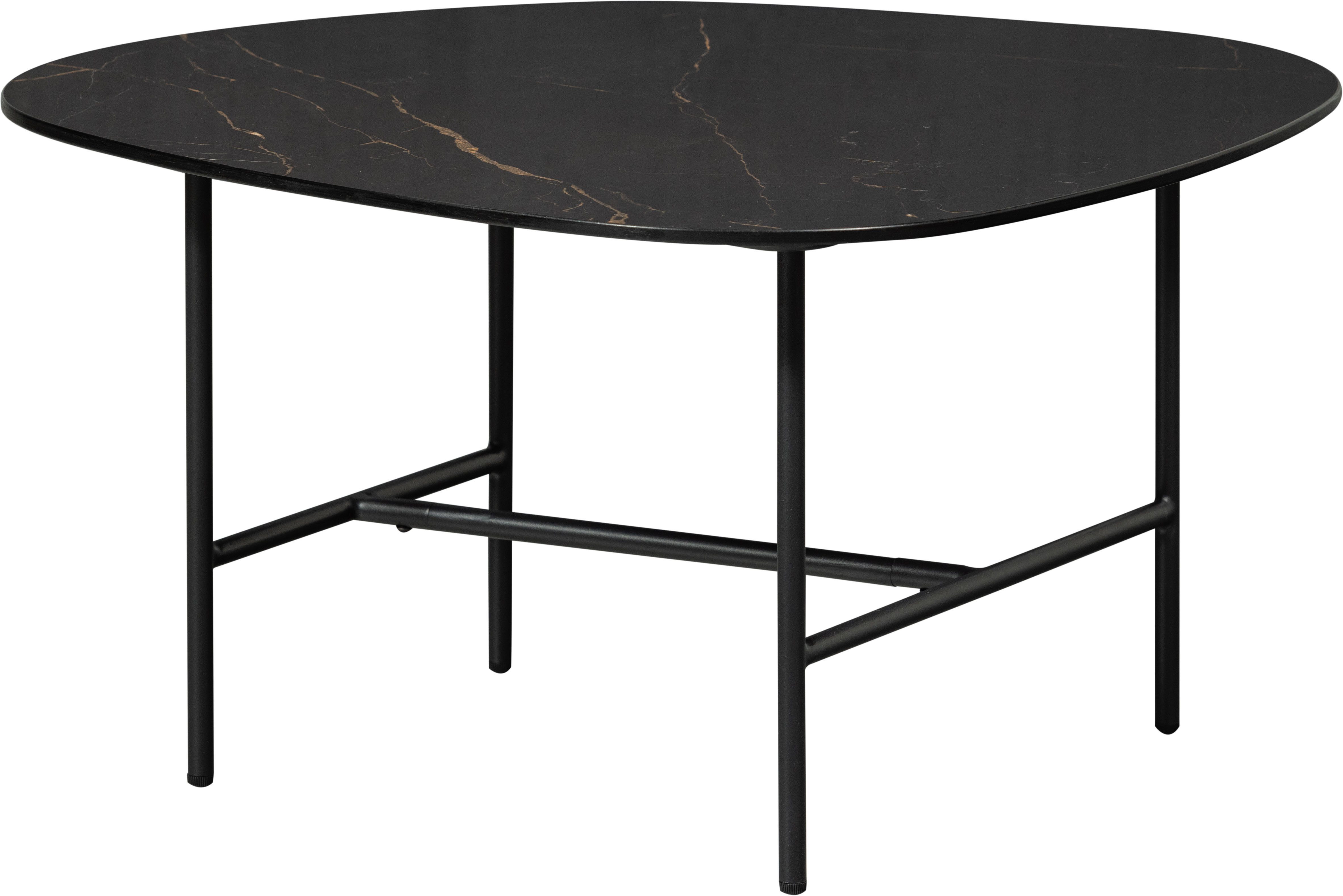 WOOOD Salontafel Vajen met tafelblad in marmerlook, slank metalen frame