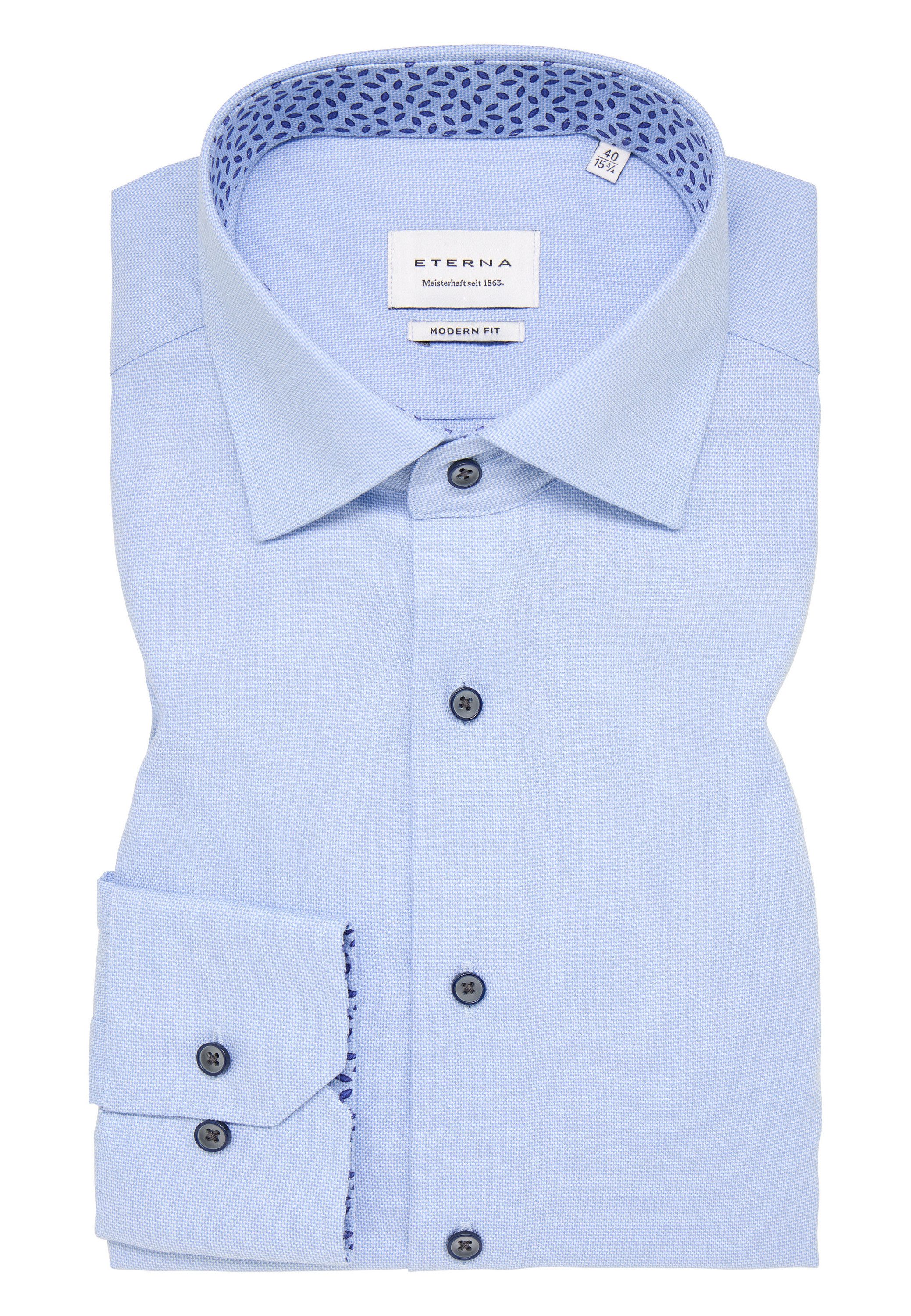 Eterna Overhemd met lange mouwen MODERN FIT NON IRON (strijkvrij)