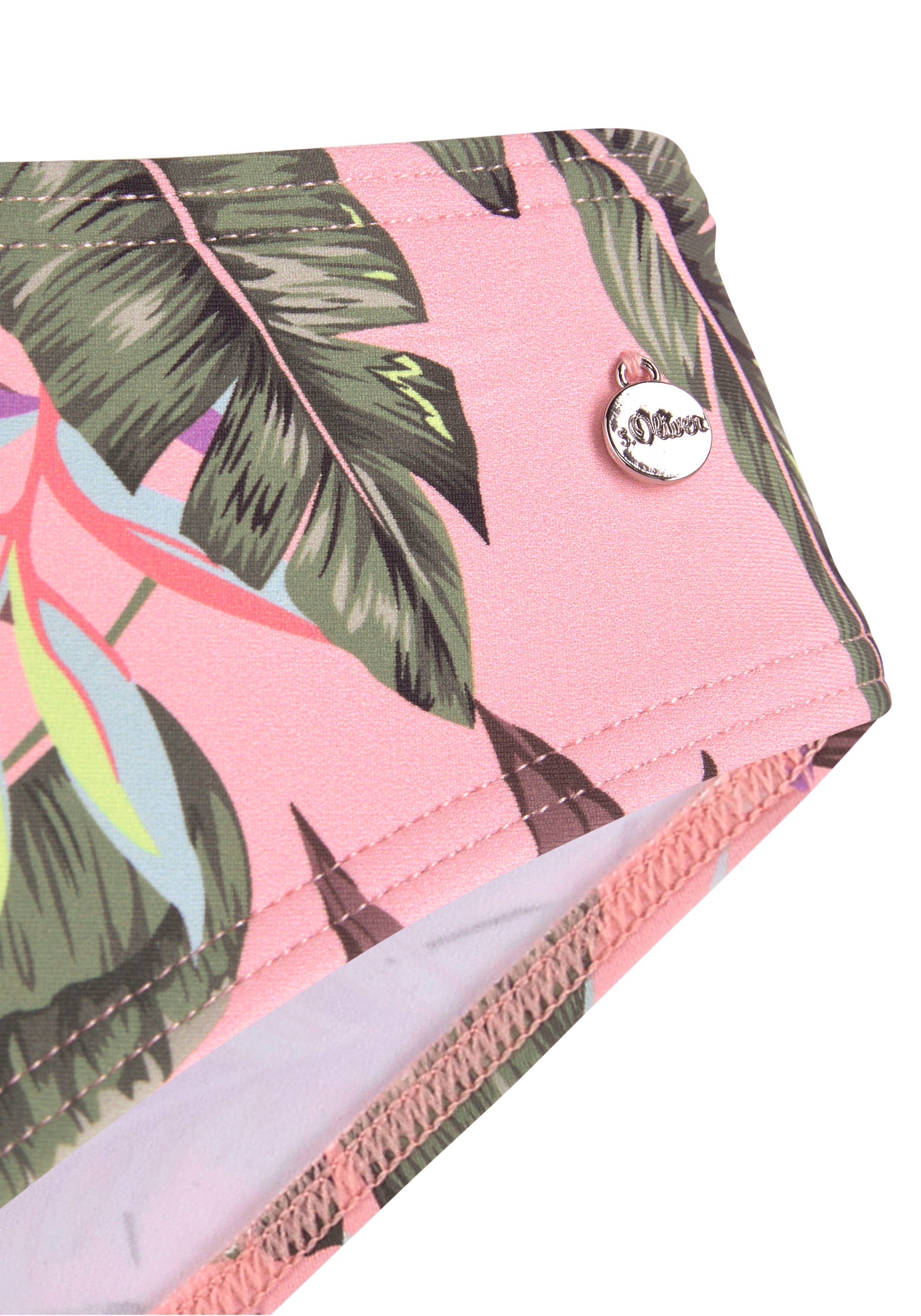 s.Oliver RED LABEL Beachwear Bikinibroekje AZALEA met tropische print