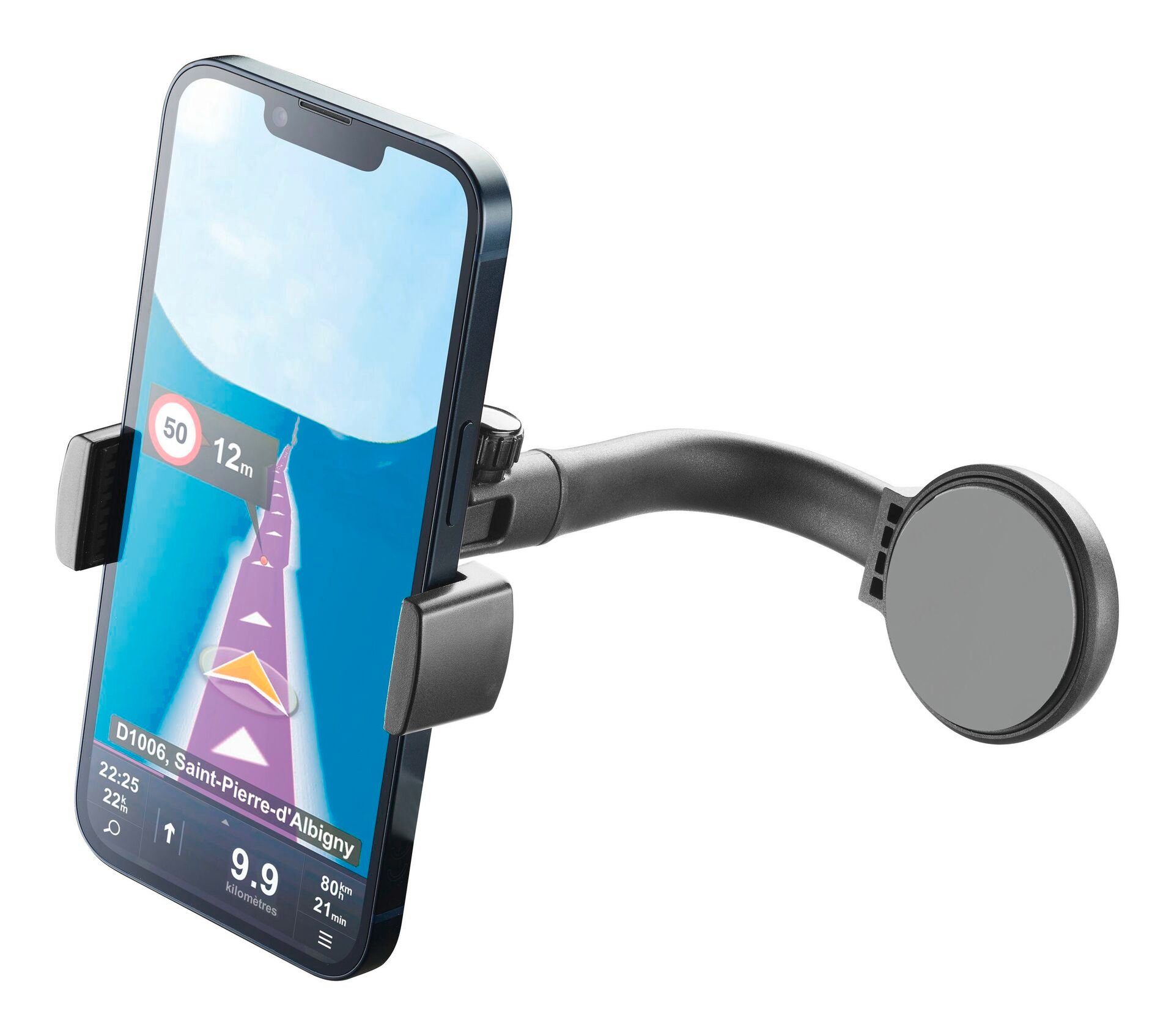 Cellularline Gsm-houder Spin Display Car Holder ter bevestiging aan het voertuigdisplay, 360° draaibaar