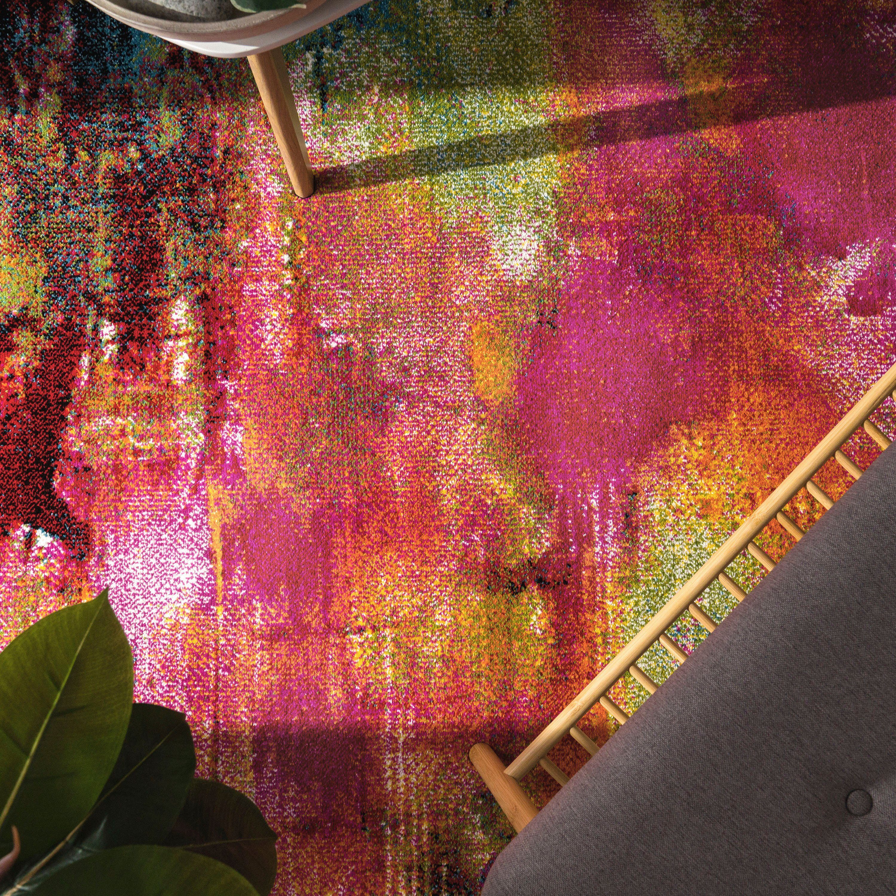 Paco Home Vloerkleed Canvas 754 Korte pool, modern design, met Arizona linnen-look