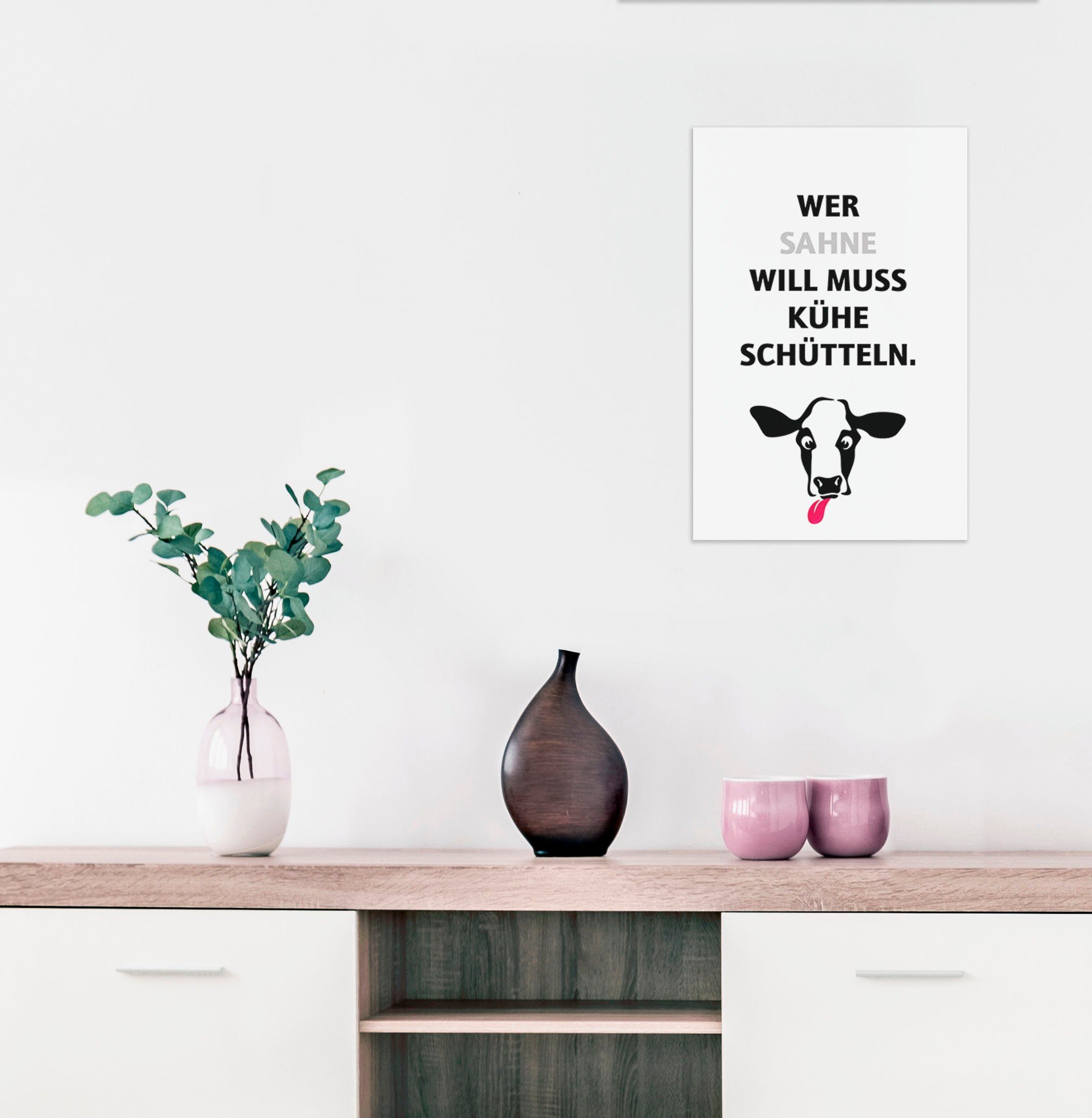 queence Sierobject voor aan de wand Room Stalen bord, blikken bord, spreuk, grappig, wanddecoratie, retro, 20x30cm