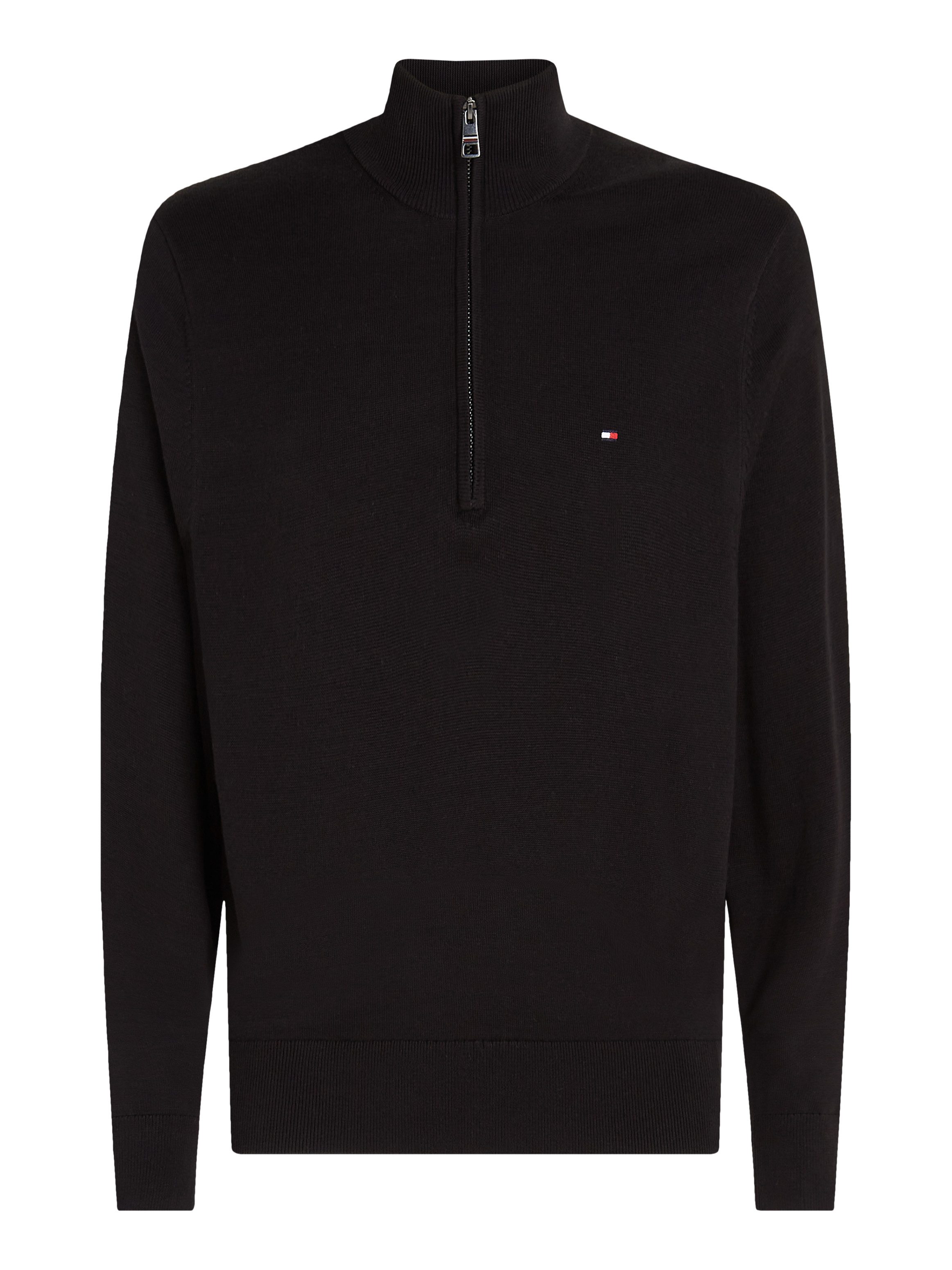 Tommy Hilfiger Schipperstrui ESSENTIAL COTTON ZIP MOCK