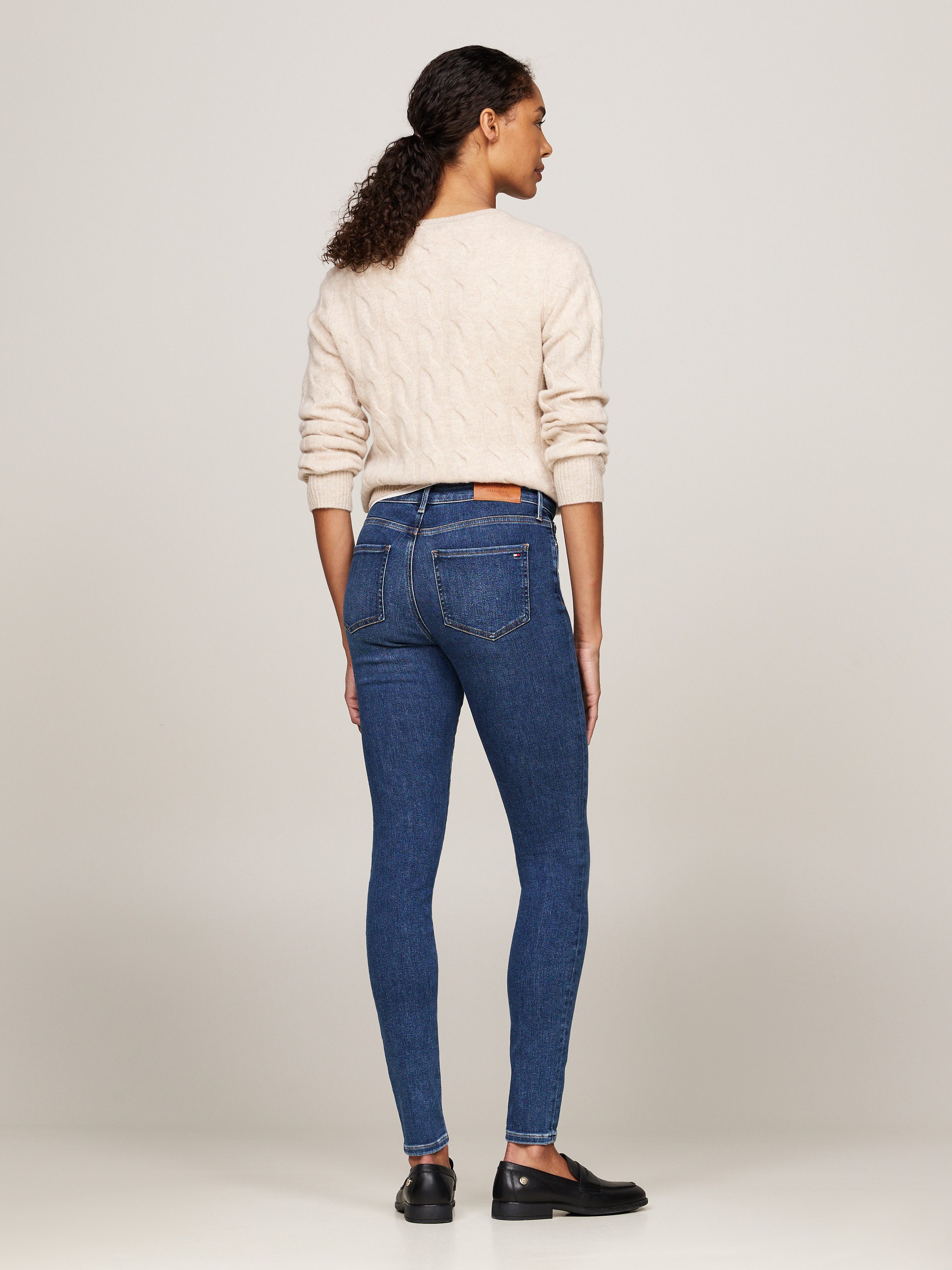 Tommy Hilfiger Skinny fit jeans HARLEM U SKINNY HW CAL met logo-badge