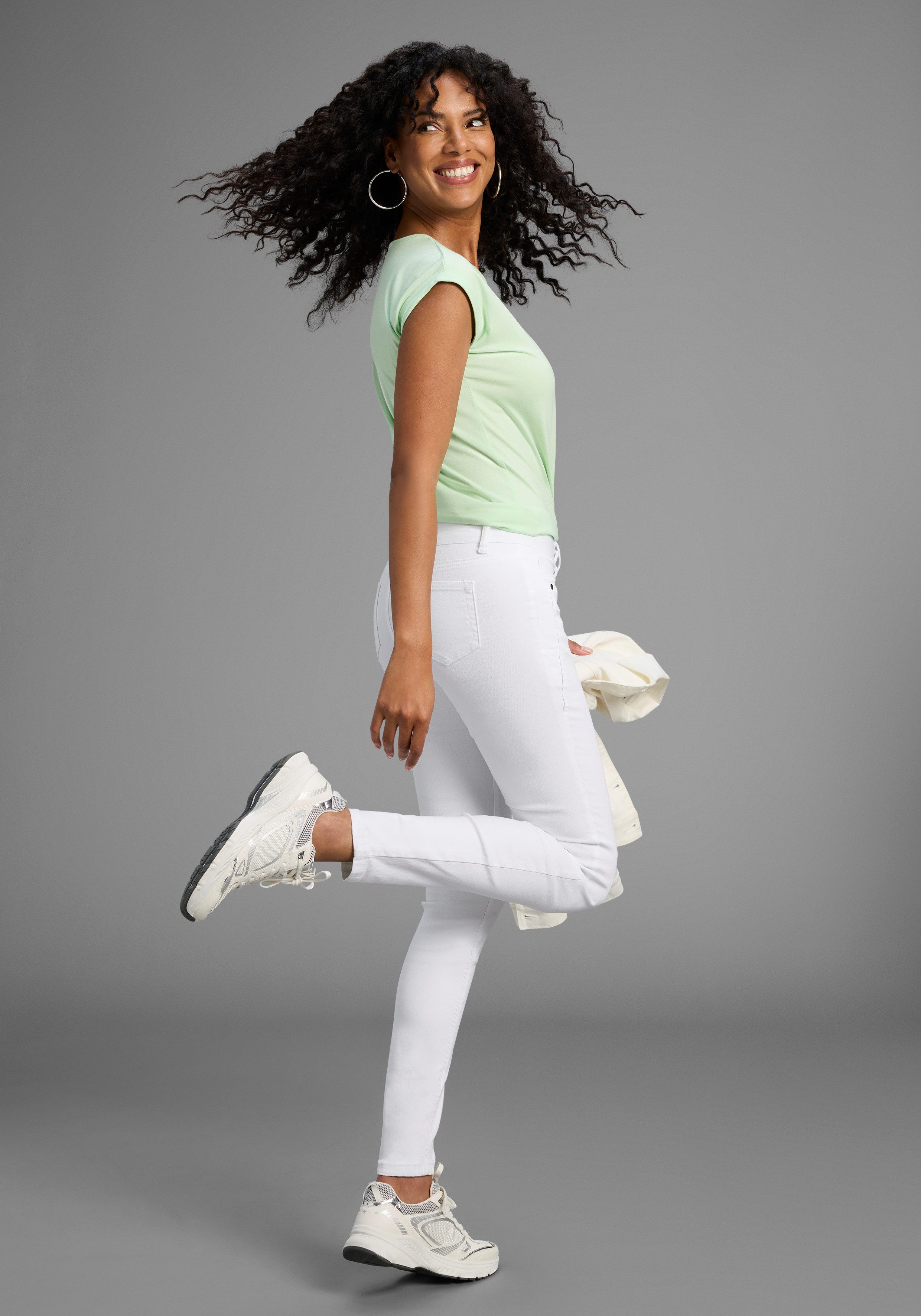 Arizona Skinny fit jeans Met geren extra-strakke been snit, lage taille