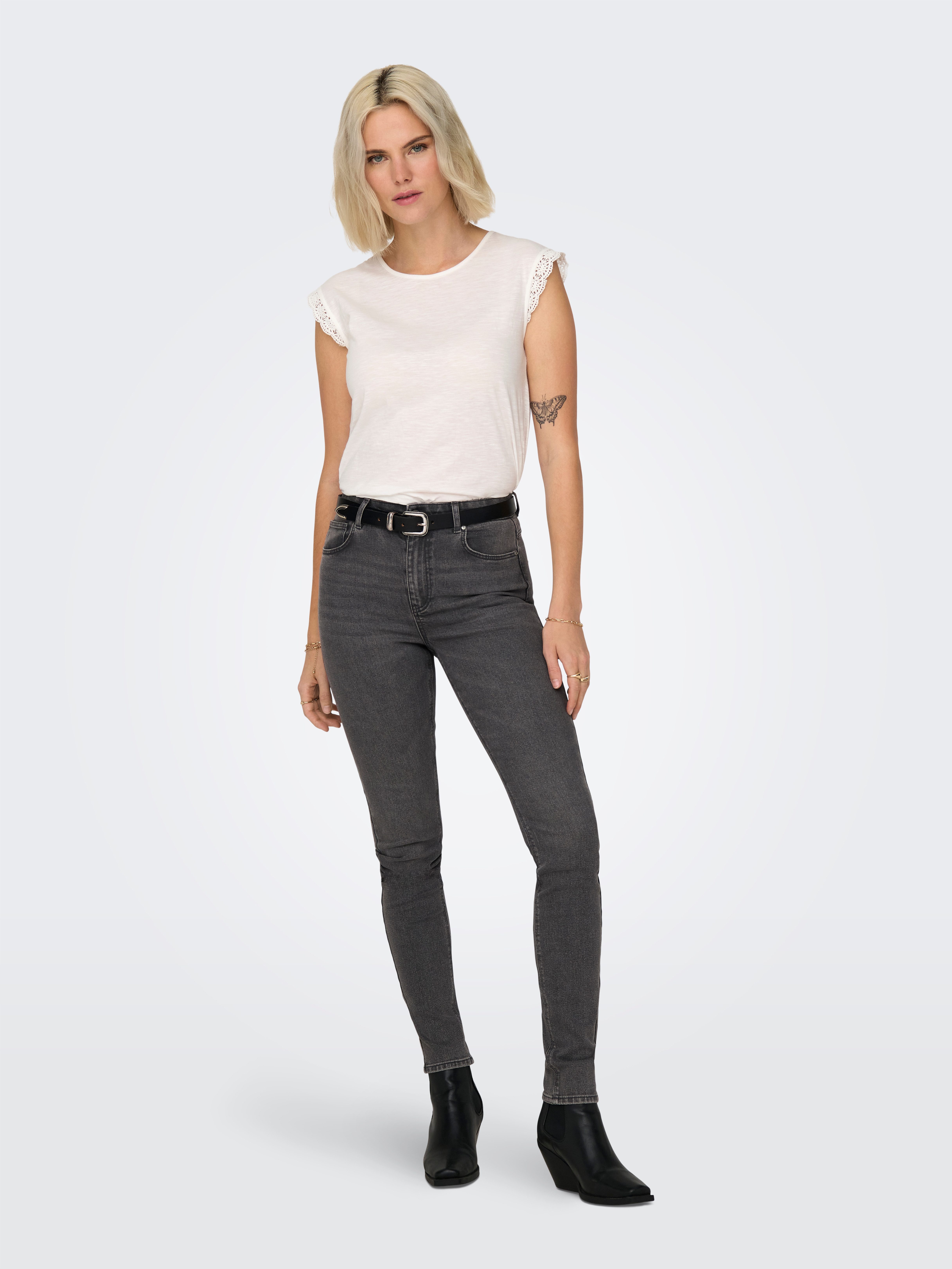 JDY Shirt met korte mouwen JDYSALVA LIFE S/L CROCHET TOP JRS