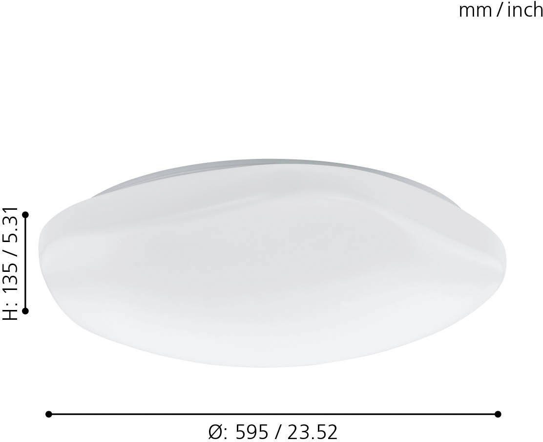 EGLO Plafondlamp TOTARI-C Smart Home plafondlamp Ø 60 cm, dimbaar, wittinten en kleuren instelbaar (1 stuk)