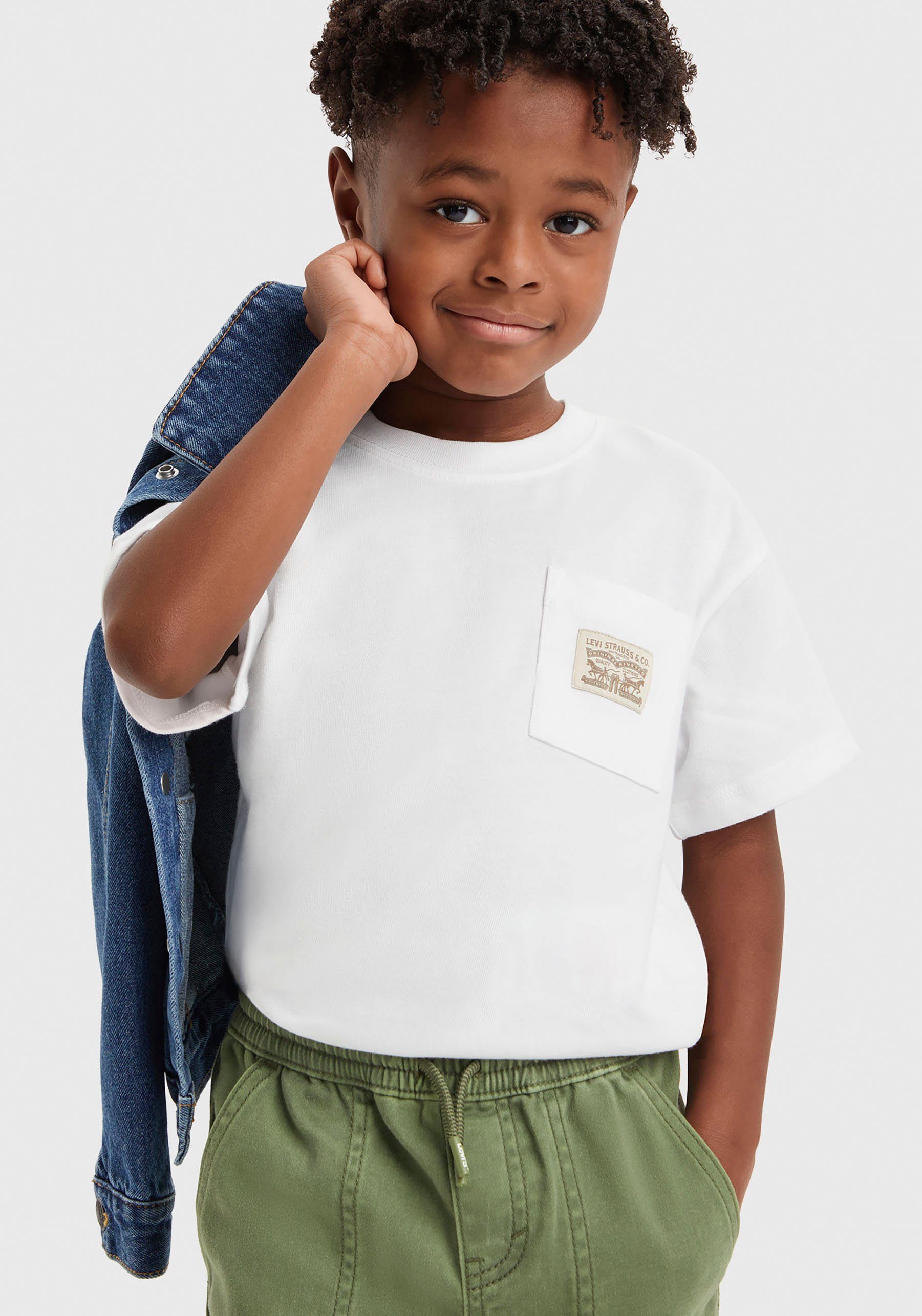 Levi's Kidswear T-shirt LVB CURVED HEM POCKET TEE