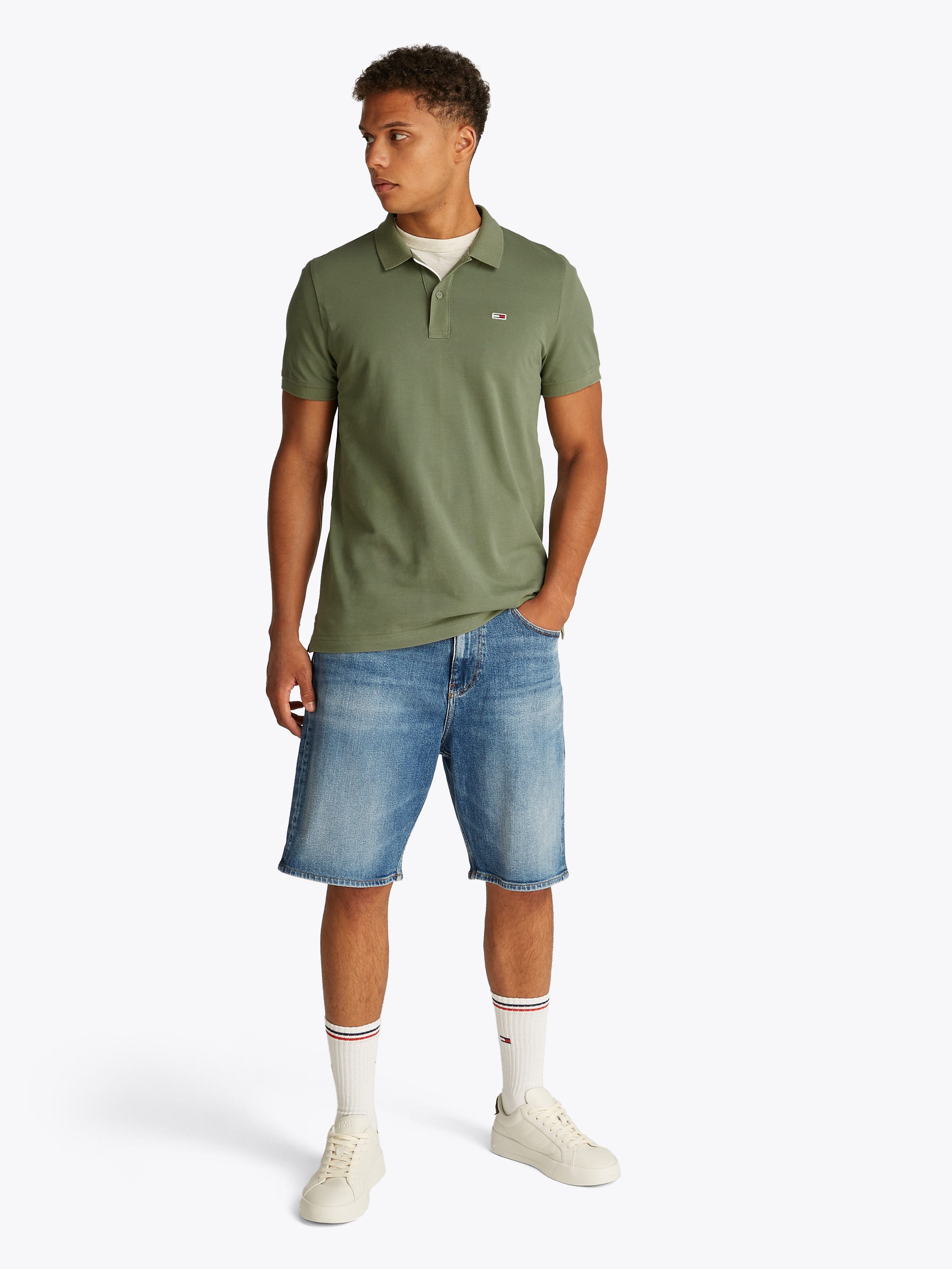 TOMMY JEANS Poloshirt TJM SLIM PLACKET POLO EXT