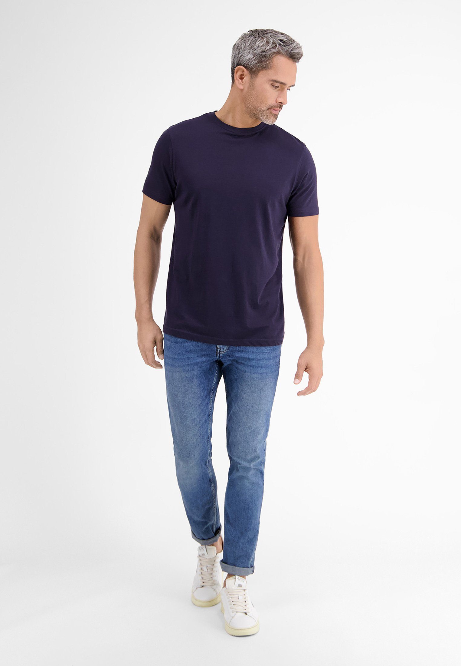 Lerros T-shirt LERROS dubbelpack T-shirt ronde hals in premium katoenkwaliteit