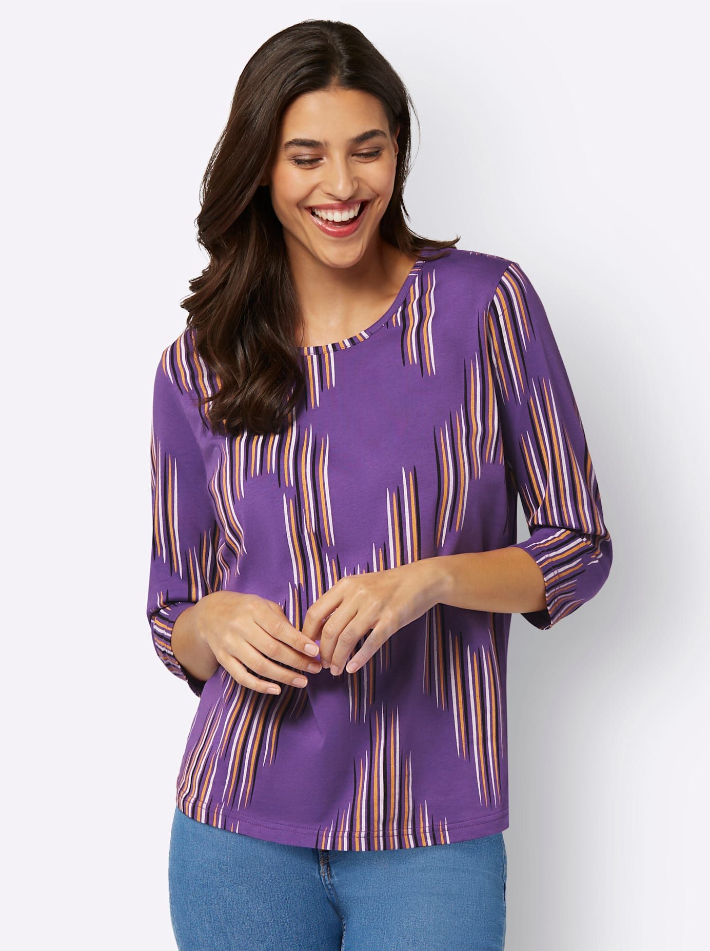 OTTO Shirt met 3 4 mouwen Shirt met ronde hals (1-delig)