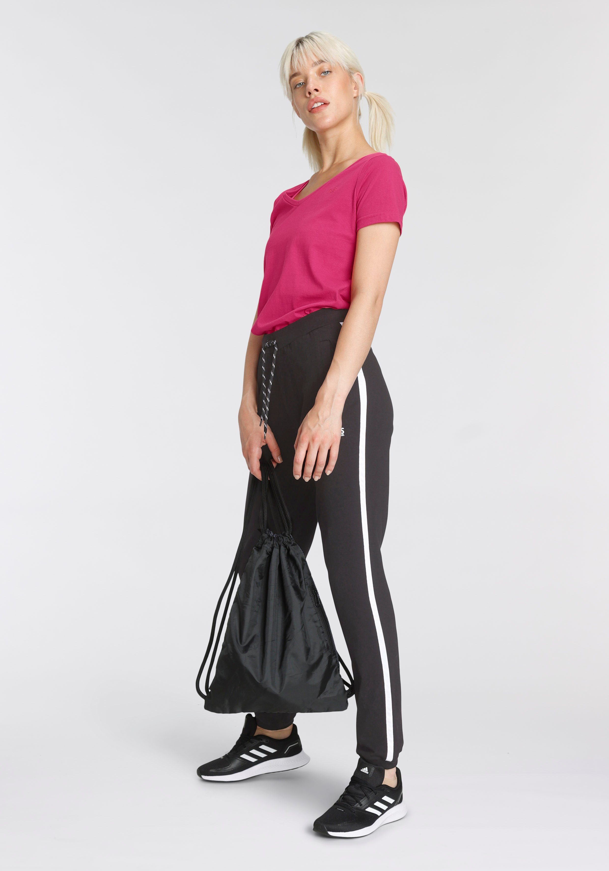 H.I.S T-shirt Essential basics heup-lange pasvorm, figuuraccentuerende snit, van 100% katoen (Set van 3)
