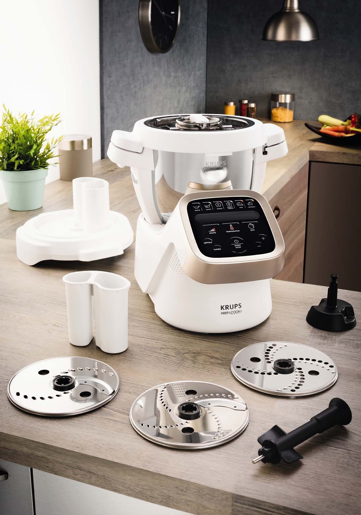 Krups Versnipperaar Prep en Cook Shred & Slice voor krups prep&cook hp5031, 5 snijfuncties, metallic, xf551d