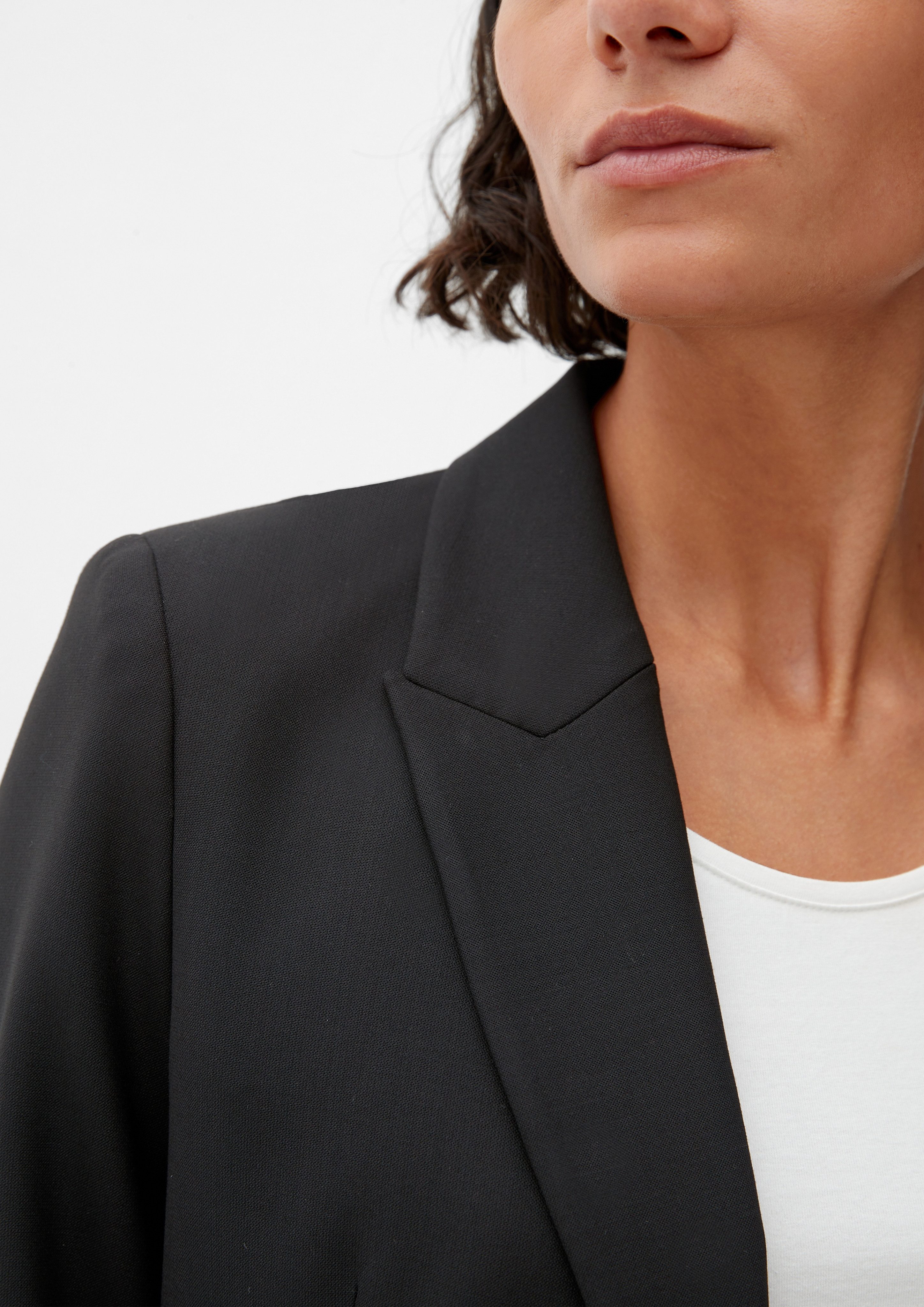 s.Oliver BLACK LABEL Lange blazer met 4-knoopsmanchetten aan de mouwen